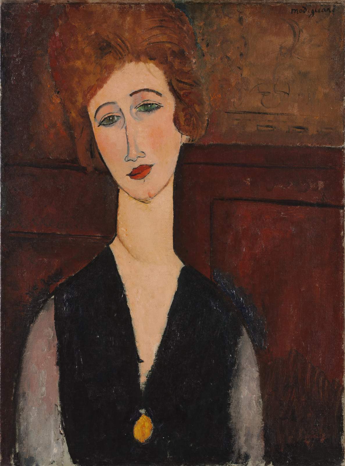 Elegant Woman Portrait Parisian Art Wall Art