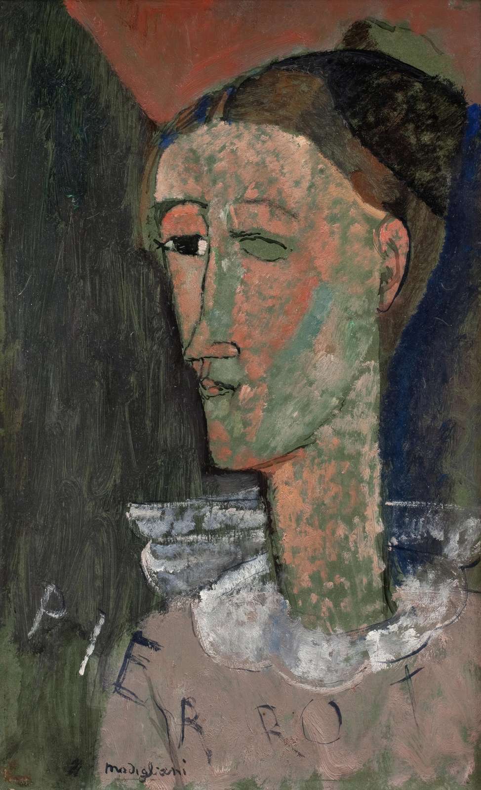 Modigliani Portrait Green Woman Wall Art