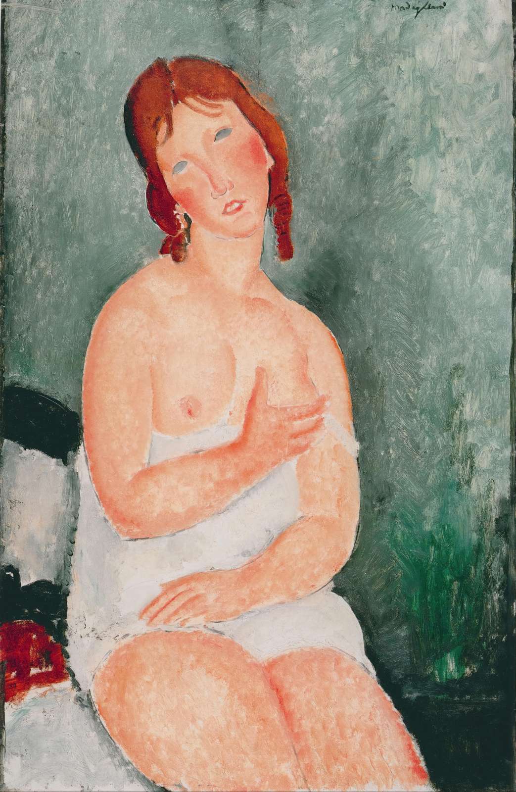 Sensual Nude Portrait Redhead Woman Wall Art