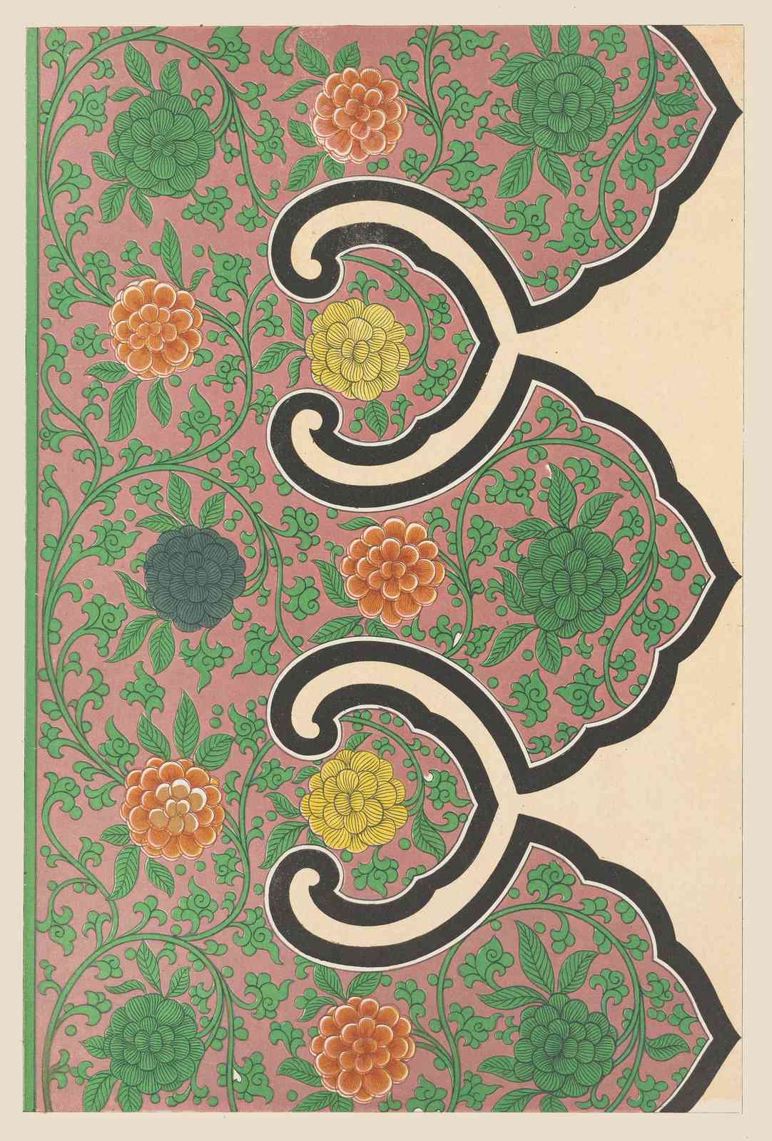 Exotic Floral Scrollwork Wall Art