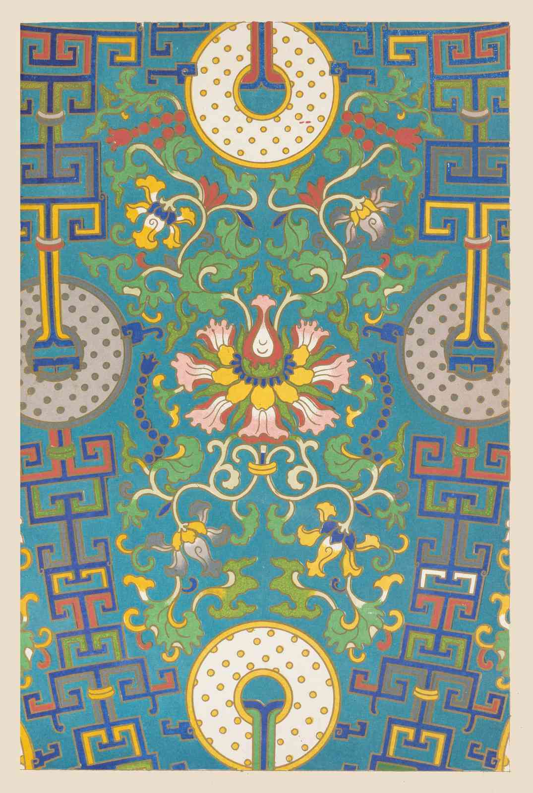Vibrant Floral & Geometric Asian Art Wall Art