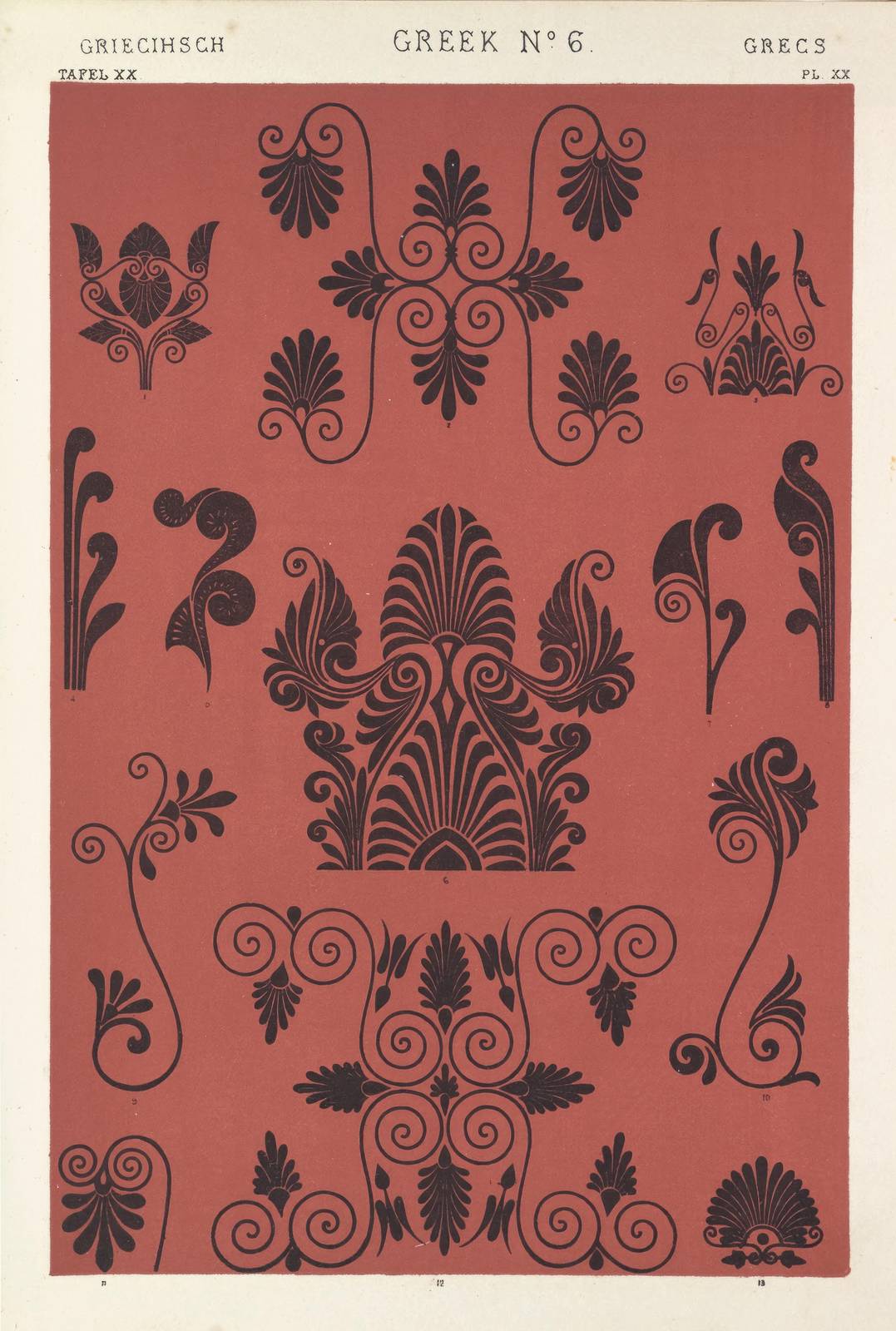 Elegant Greek Key and Acanthus Motif Wall Art