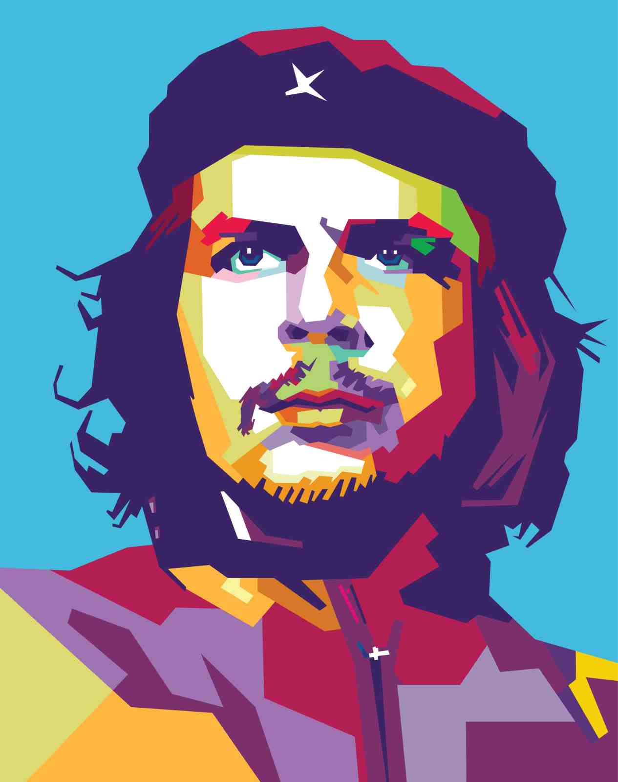 Iconic Che Guevara WPAP Pop Art Wall Art