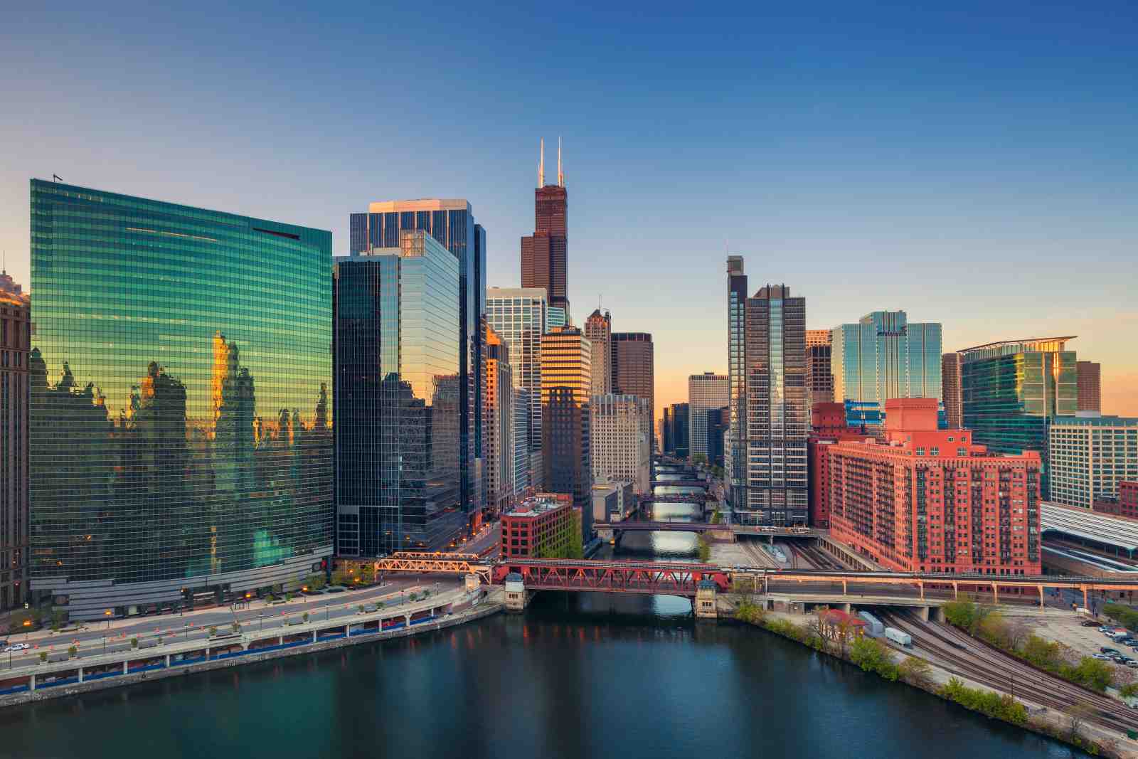 Chicago River Cityscape Wall Art
