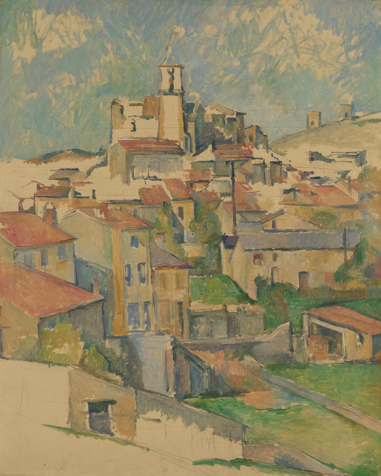 Impressionist Village Landscape Wall Art