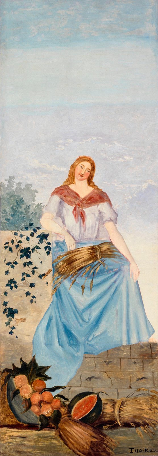 Serene Harvest Woman Wall Art