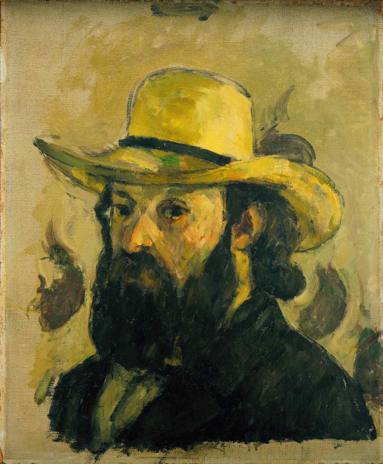 Impressionist Portrait with Yellow Hat Wall Art