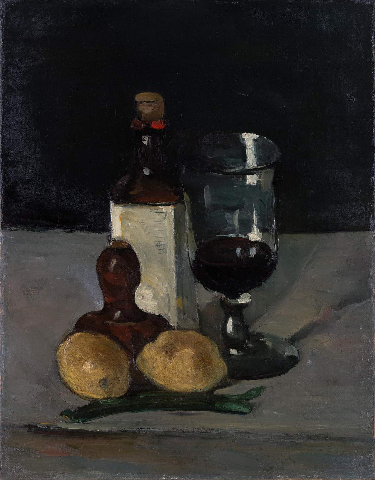 Vintage Still Life with Wine and Fruit Wall Art