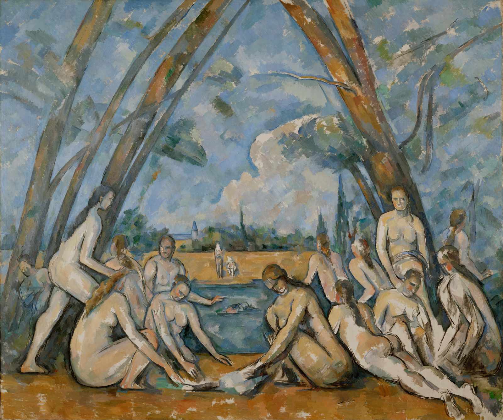 The Bathers Landscape Wall Art by Cezanne