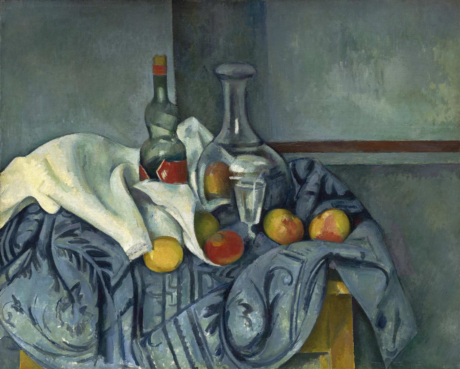 Classic Still Life Apples & Bottle Wall Art