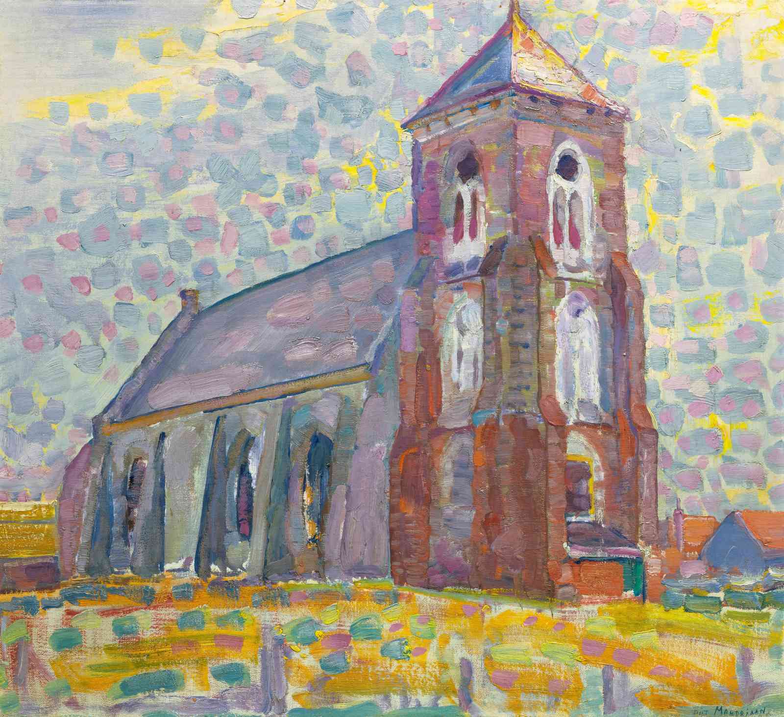 Impressionist Church Landscape Wall Art