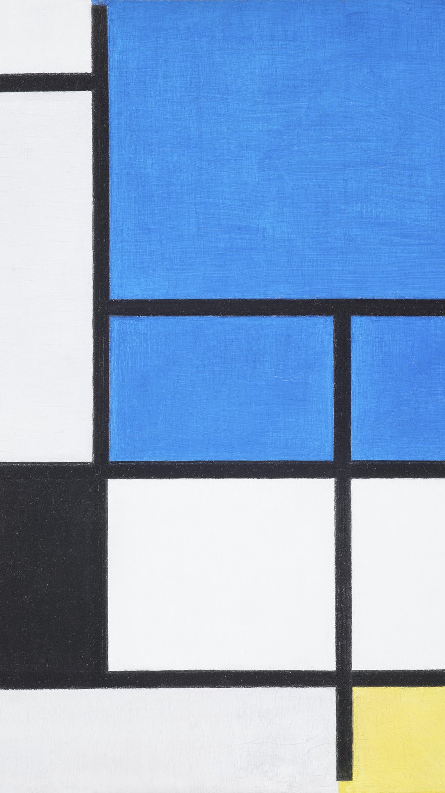 Abstract Blue & Yellow Grid Wall Art