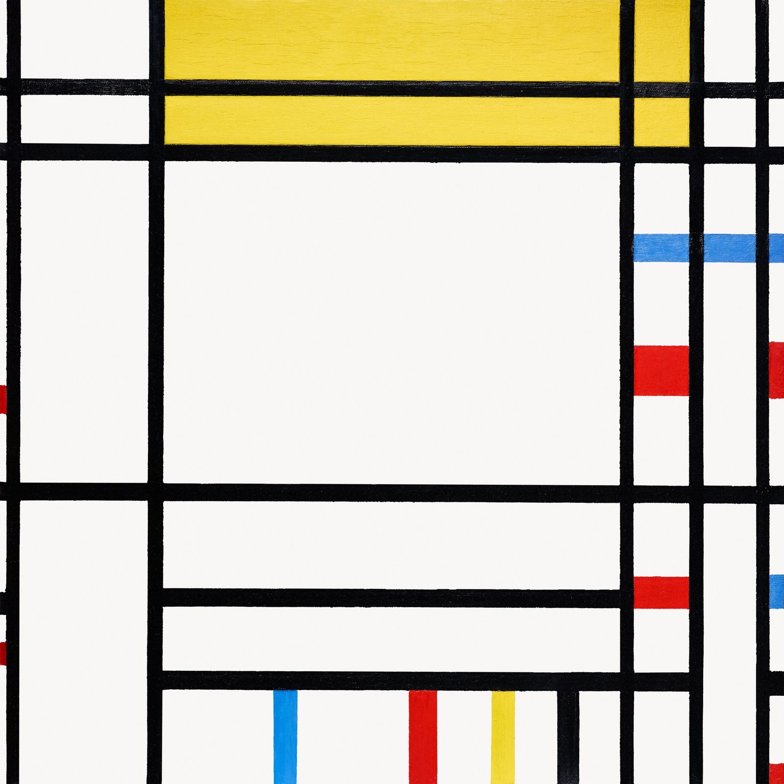 Abstract Geometric Yellow Red Blue Wall Art