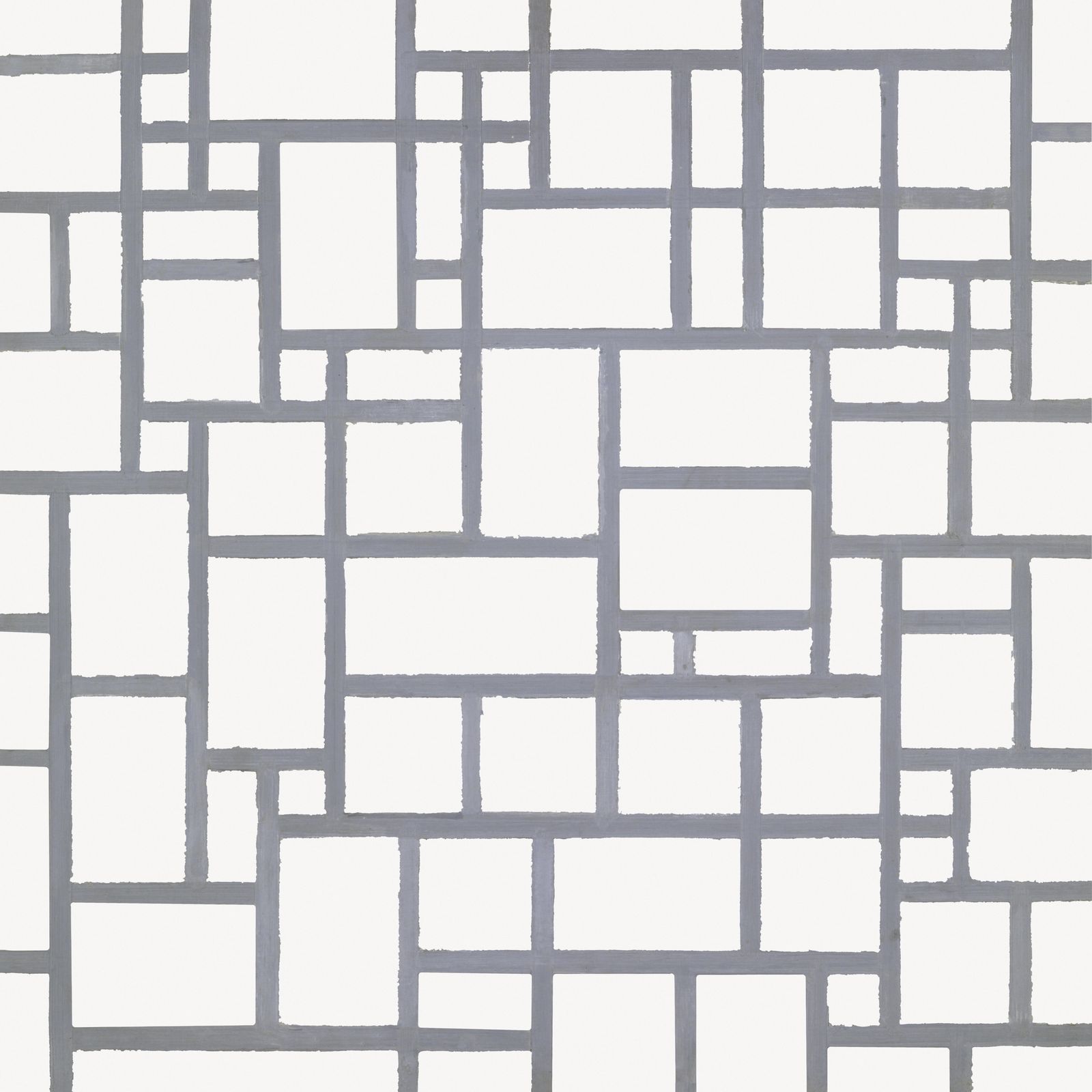 Modern Geometric Grey Lines Wall Art