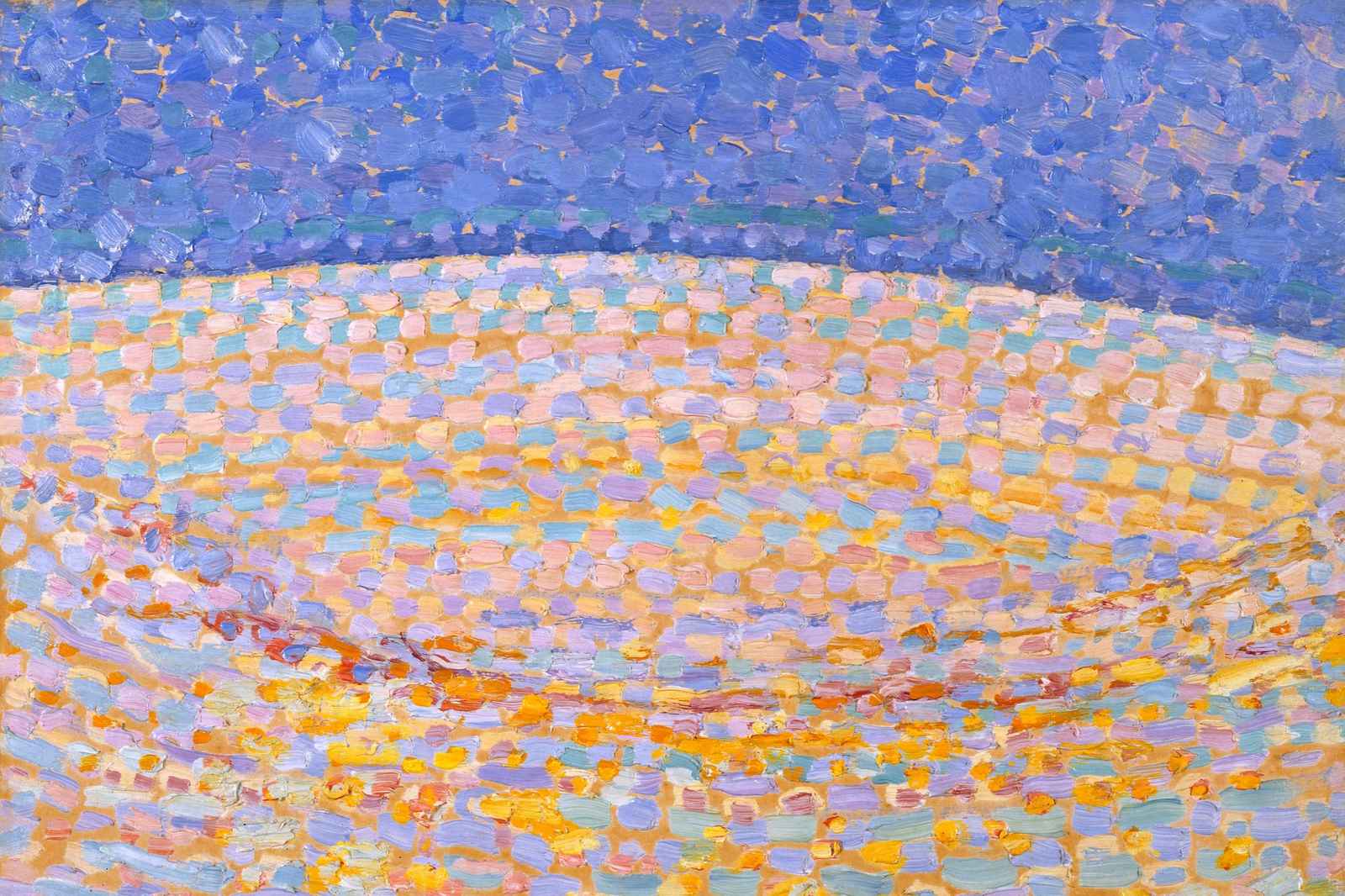 Vibrant Pointillist Landscape Wall Art