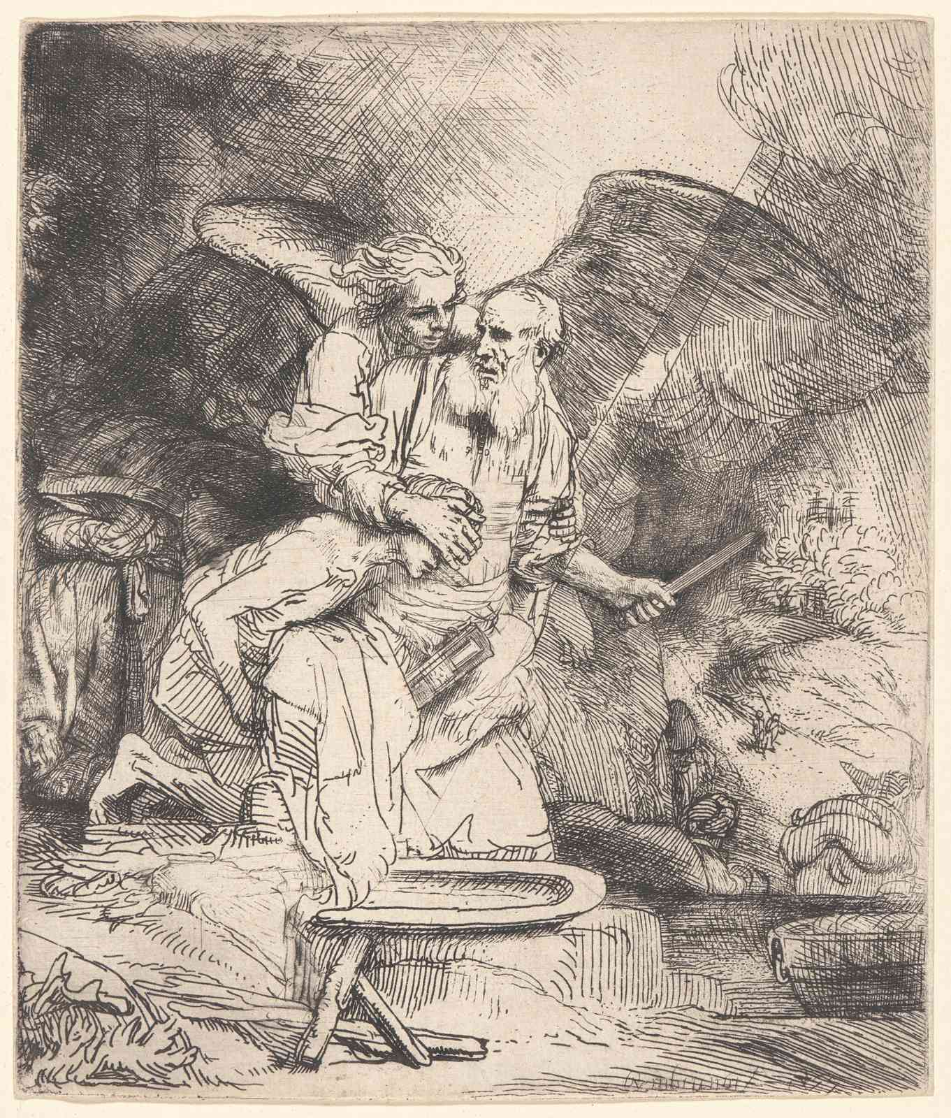 Biblical Angel & Sacrifice Wall Art