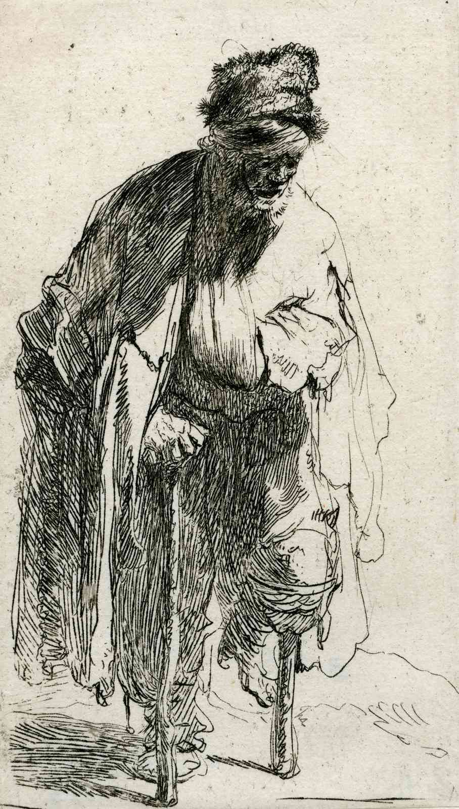 Old Woman with a Headscarf Wall Art