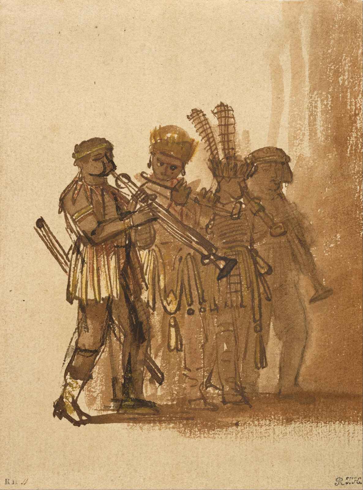 Vintage Musicians Band Wall Art