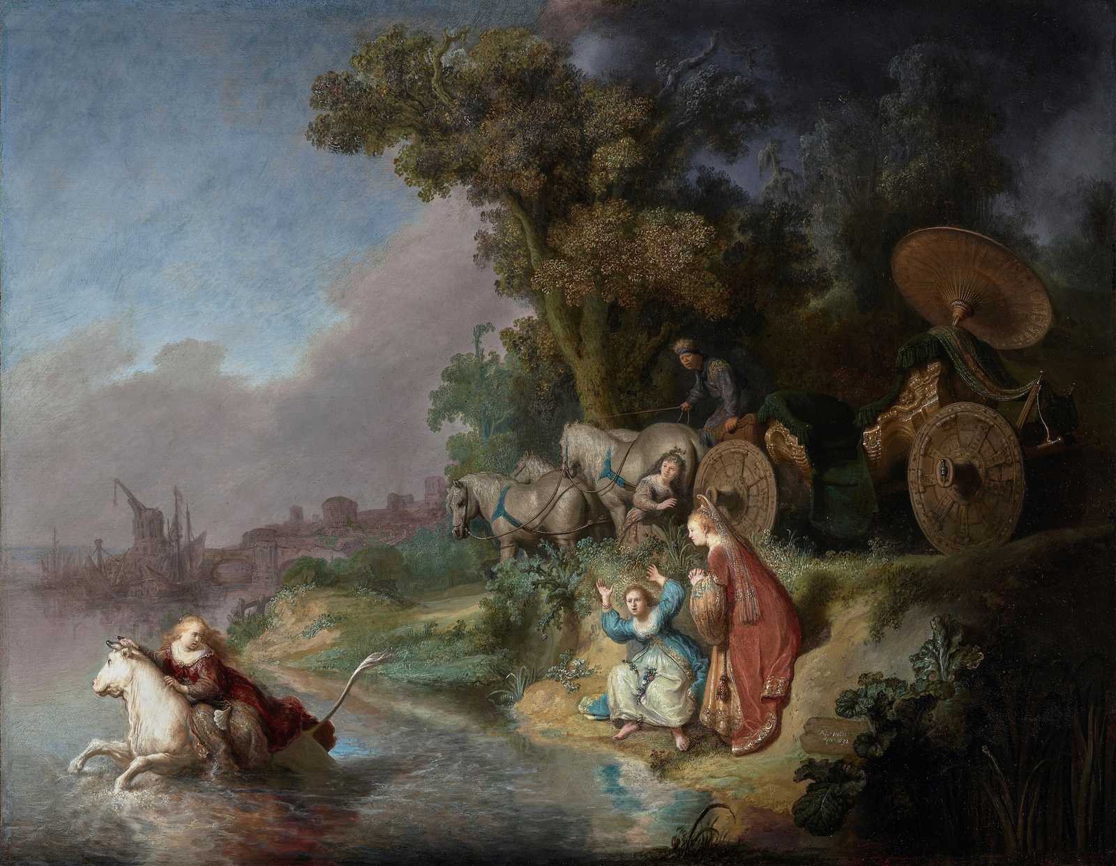 Mythological Scene Horse & Chariot Wall Art
