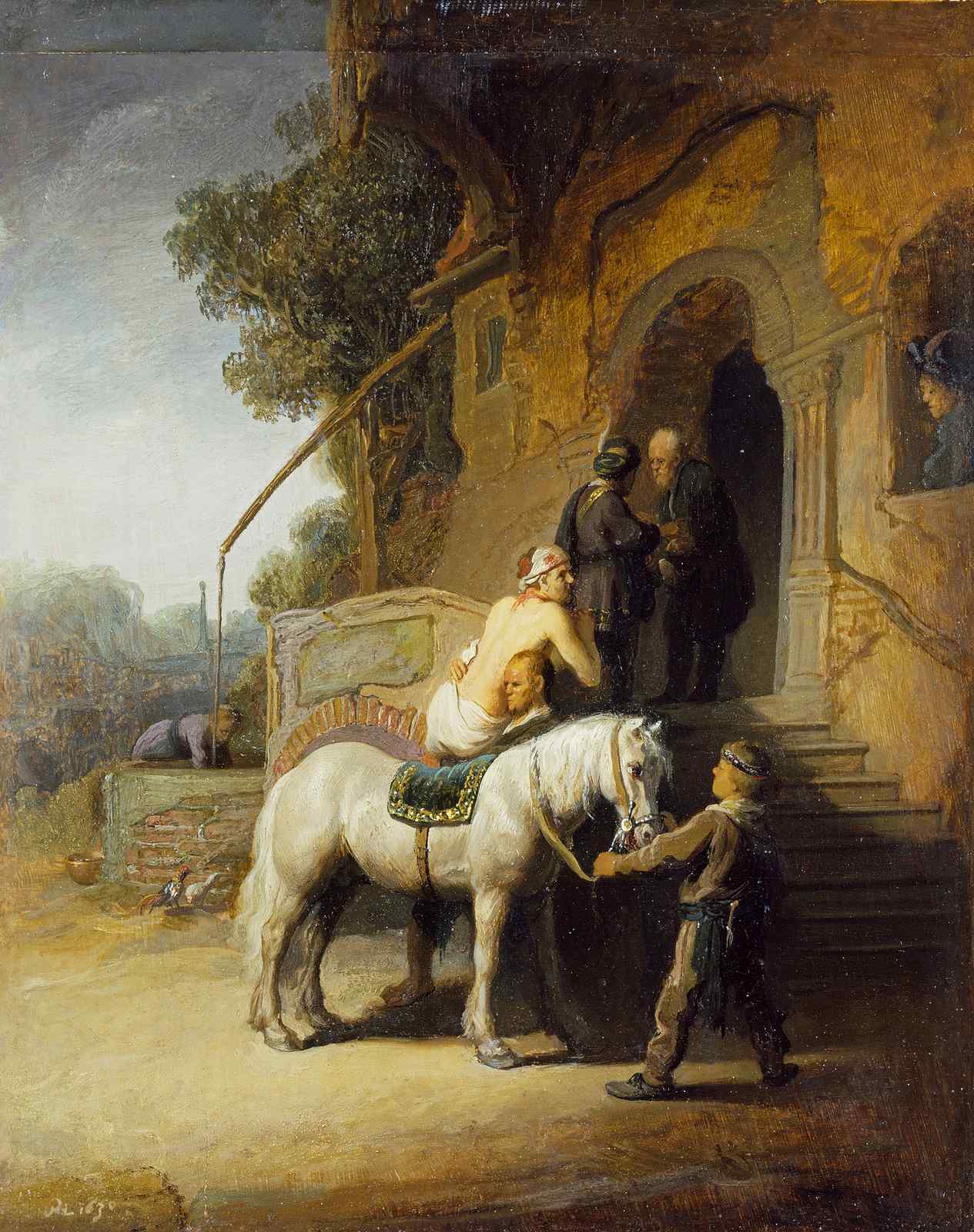 Elegant Horse & Figures Baroque Wall Art