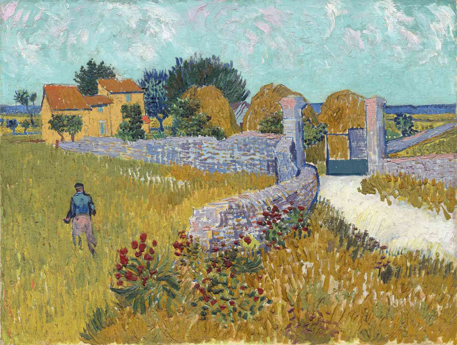 Vibrant Farm Landscape Van Gogh Wall Art