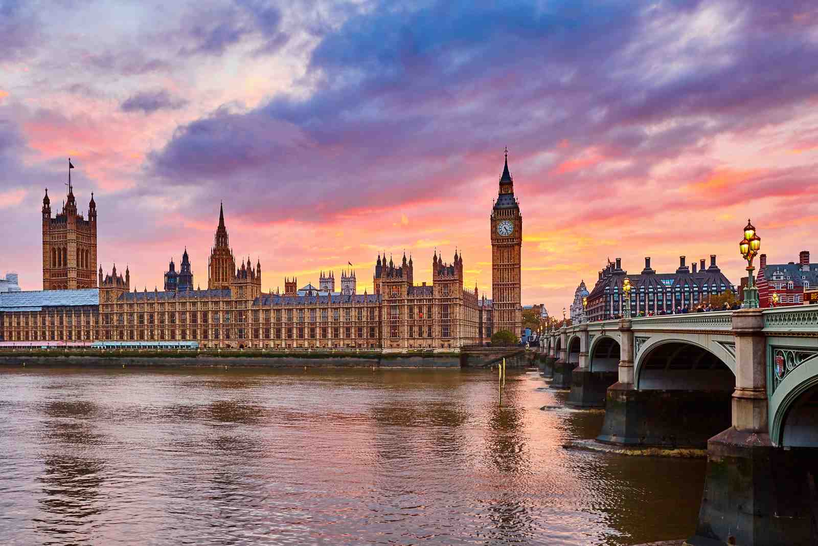 Iconic London Big Ben Sunset Wall Art