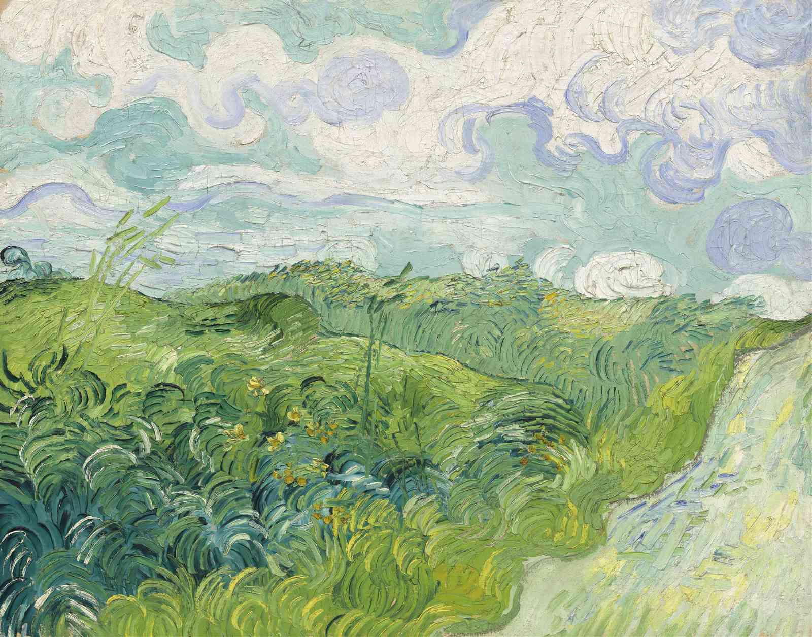 Van Gogh Wheat Field "Wheat Field with Cypresses" Wall Art