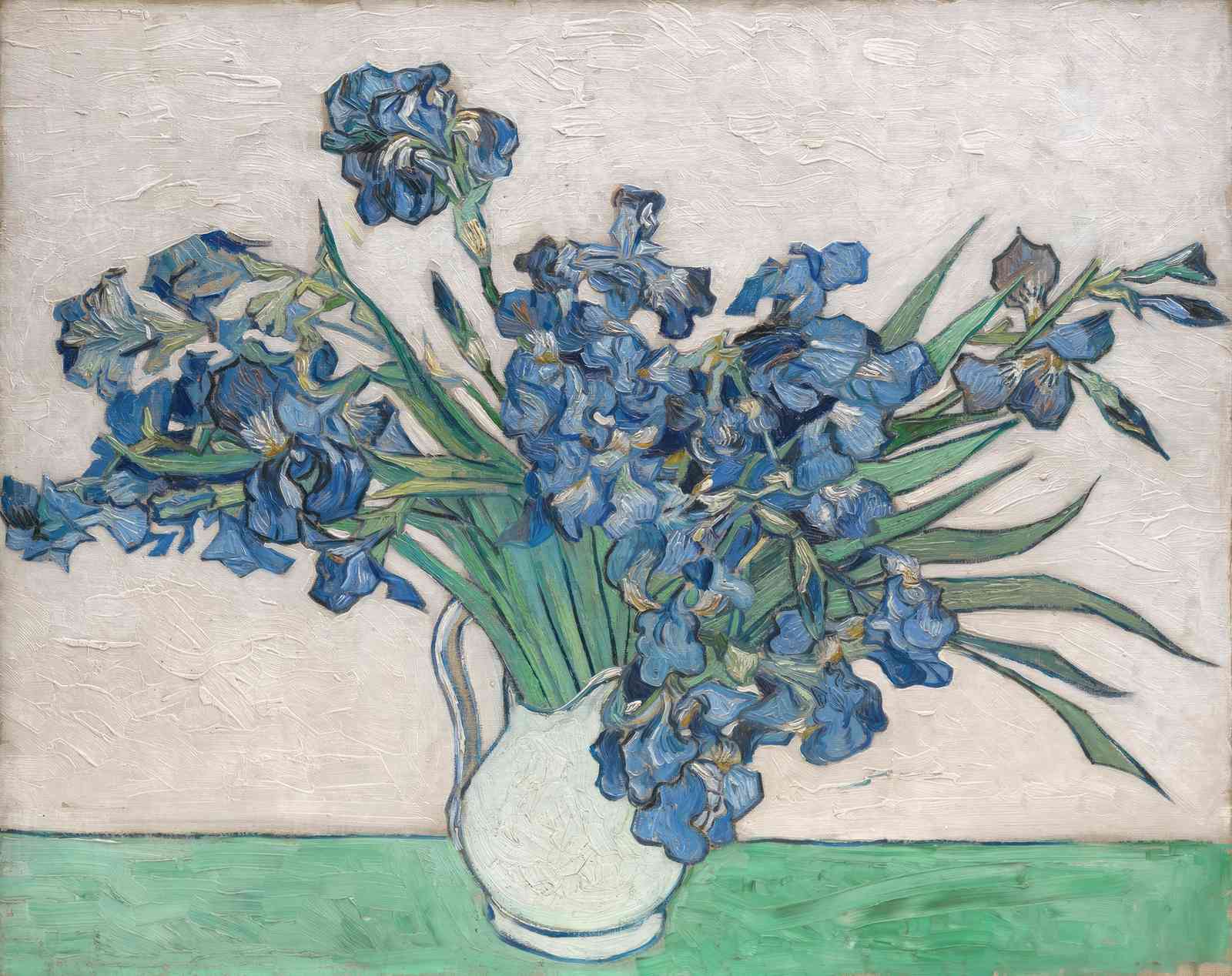 Vibrant Irises Van Gogh Wall Art - Blue Floral Art