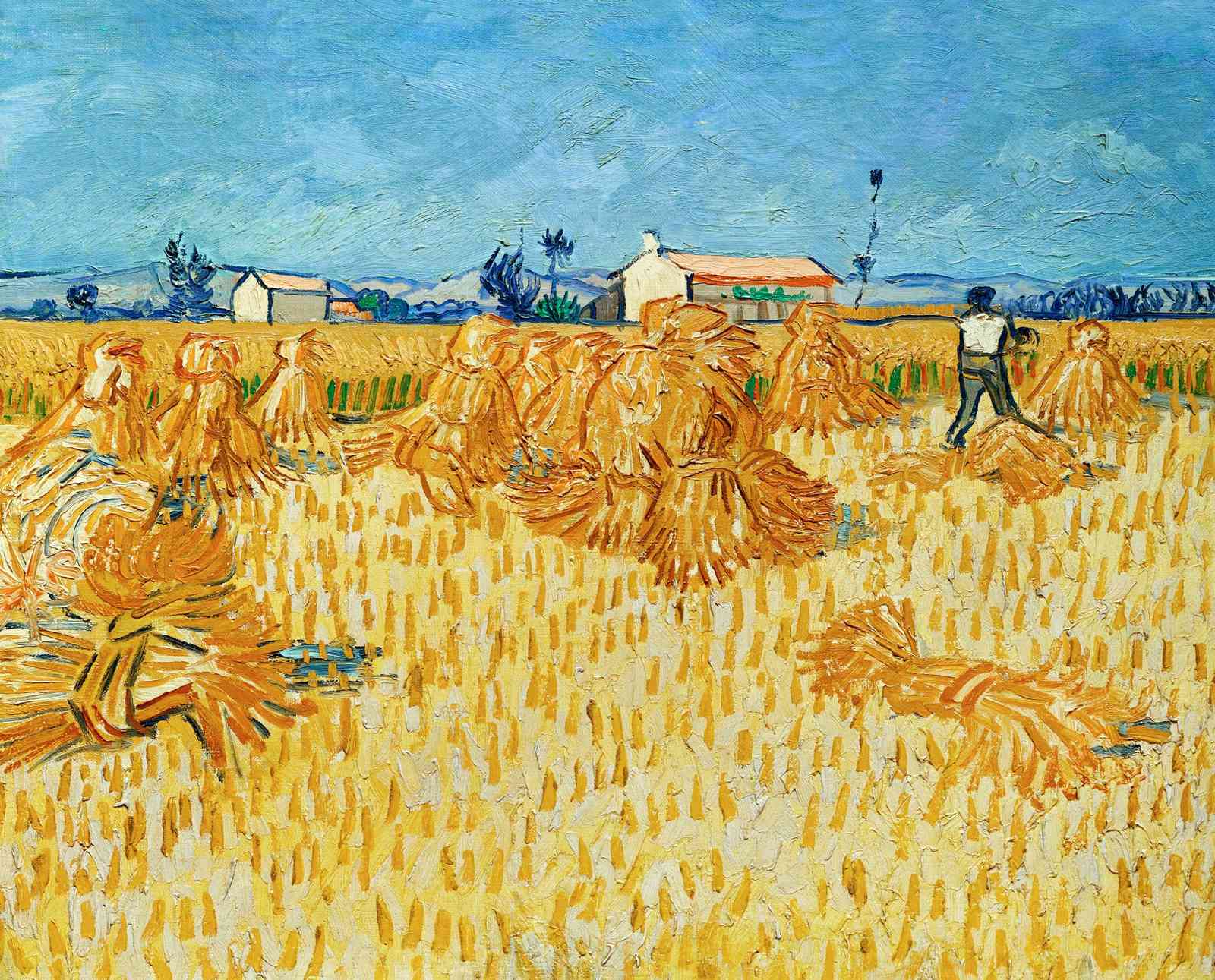 Van Gogh Wheat Field Haystacks Wall Art