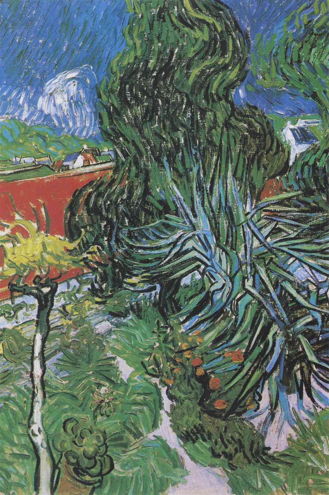 Van Gogh Cypresses Landscape Wall Art