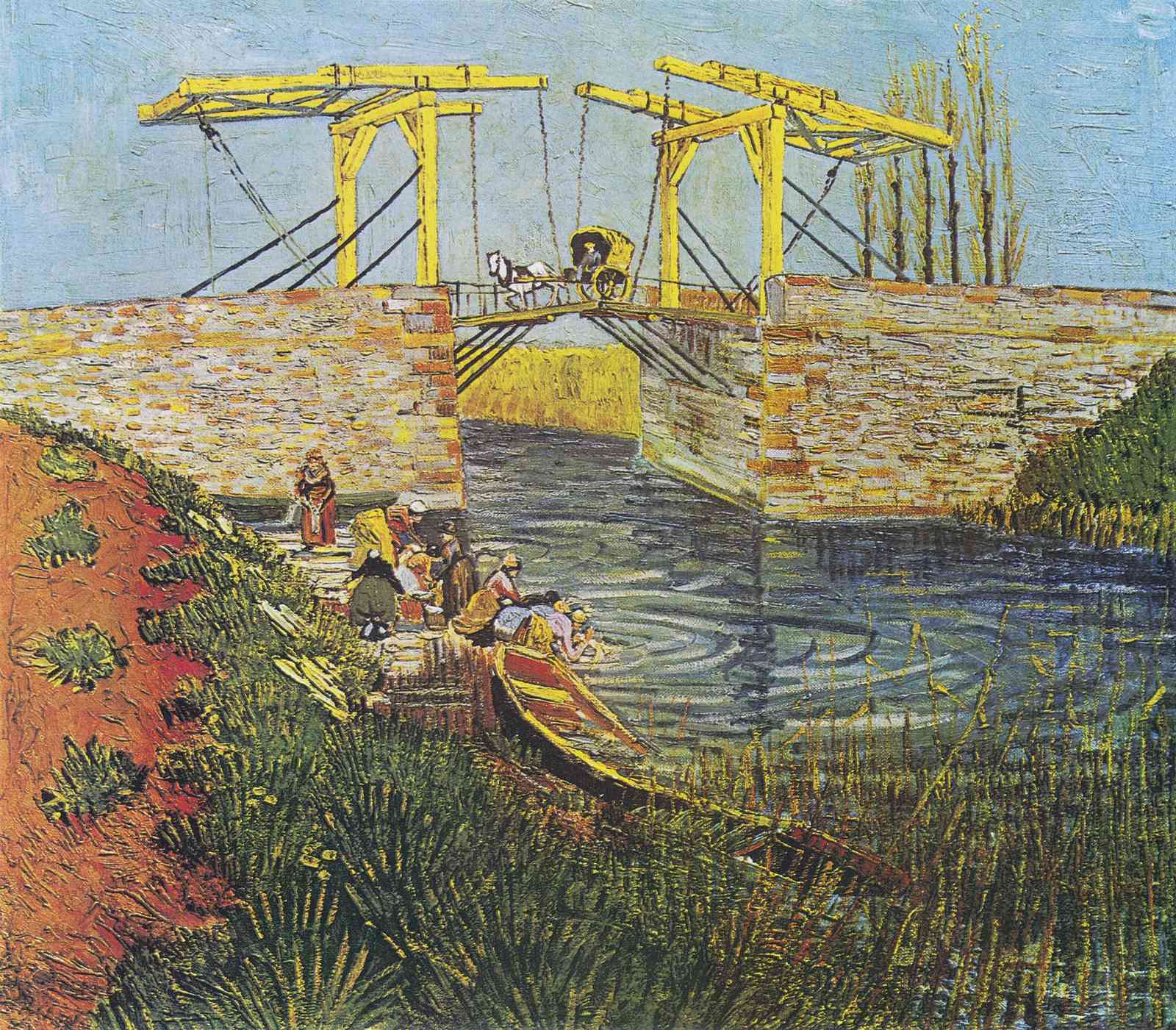 Van Gogh's Arles Drawbridge Landscape Wall Art
