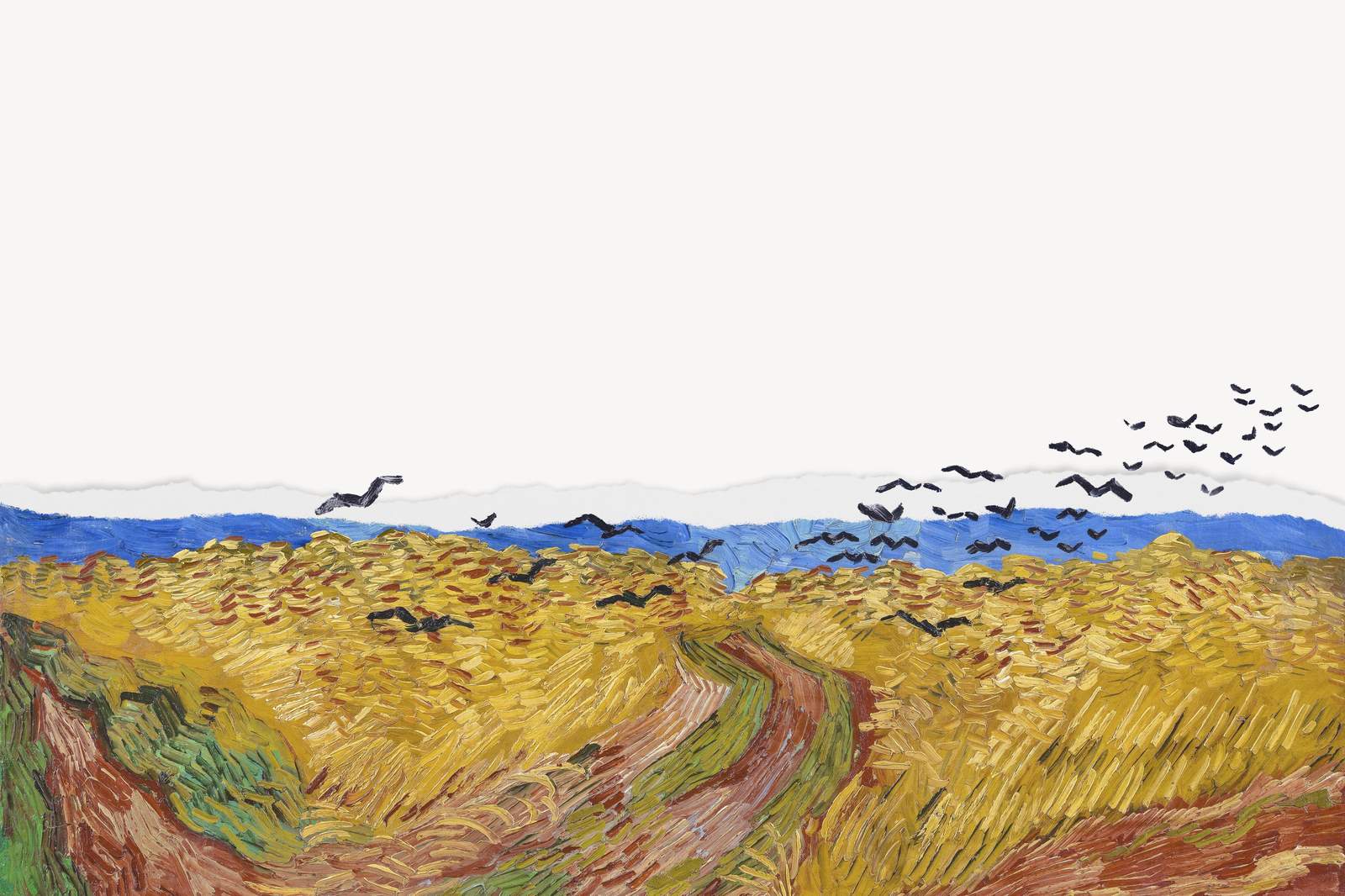Vincent's Wheat Field Sky of Crows Wall Art