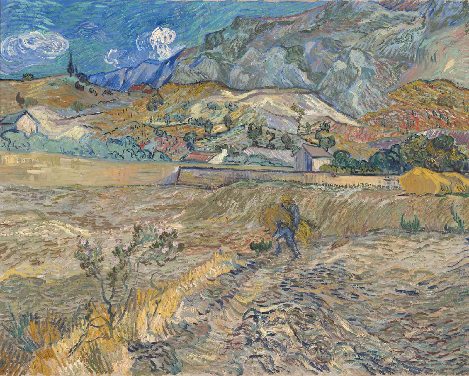Van Gogh Harvester Wall Art - Impressionist Landscape Art