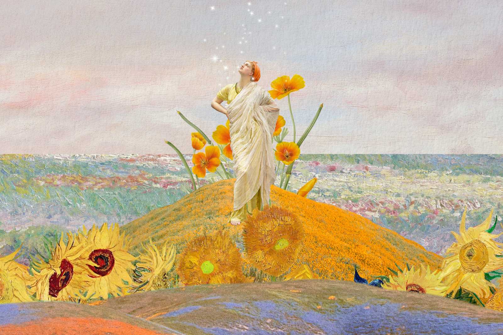 Dreamy Sunflowers & Poppies Wall Art