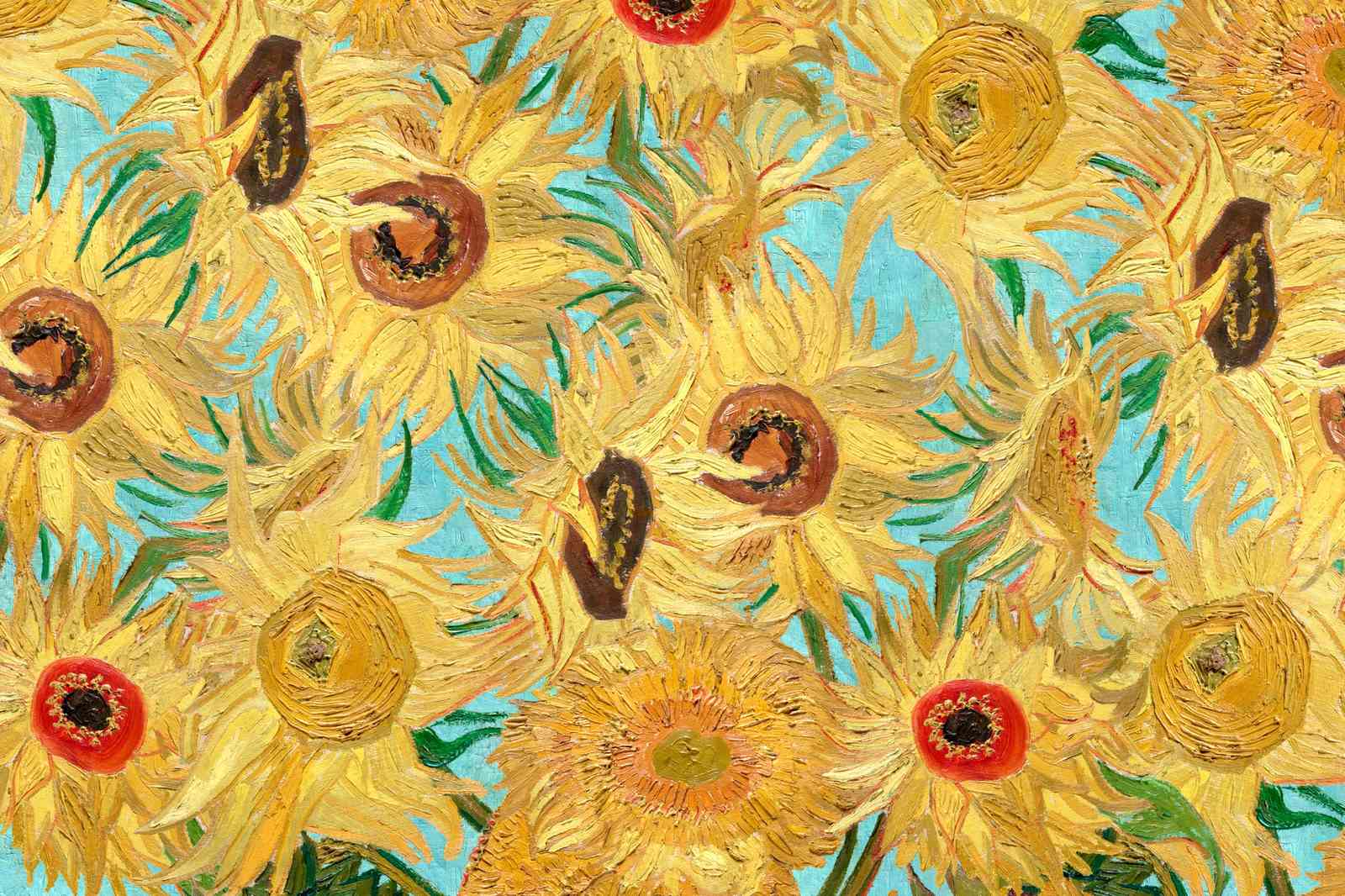 Van Gogh Sunflowers Vibrant Yellow Wall Art