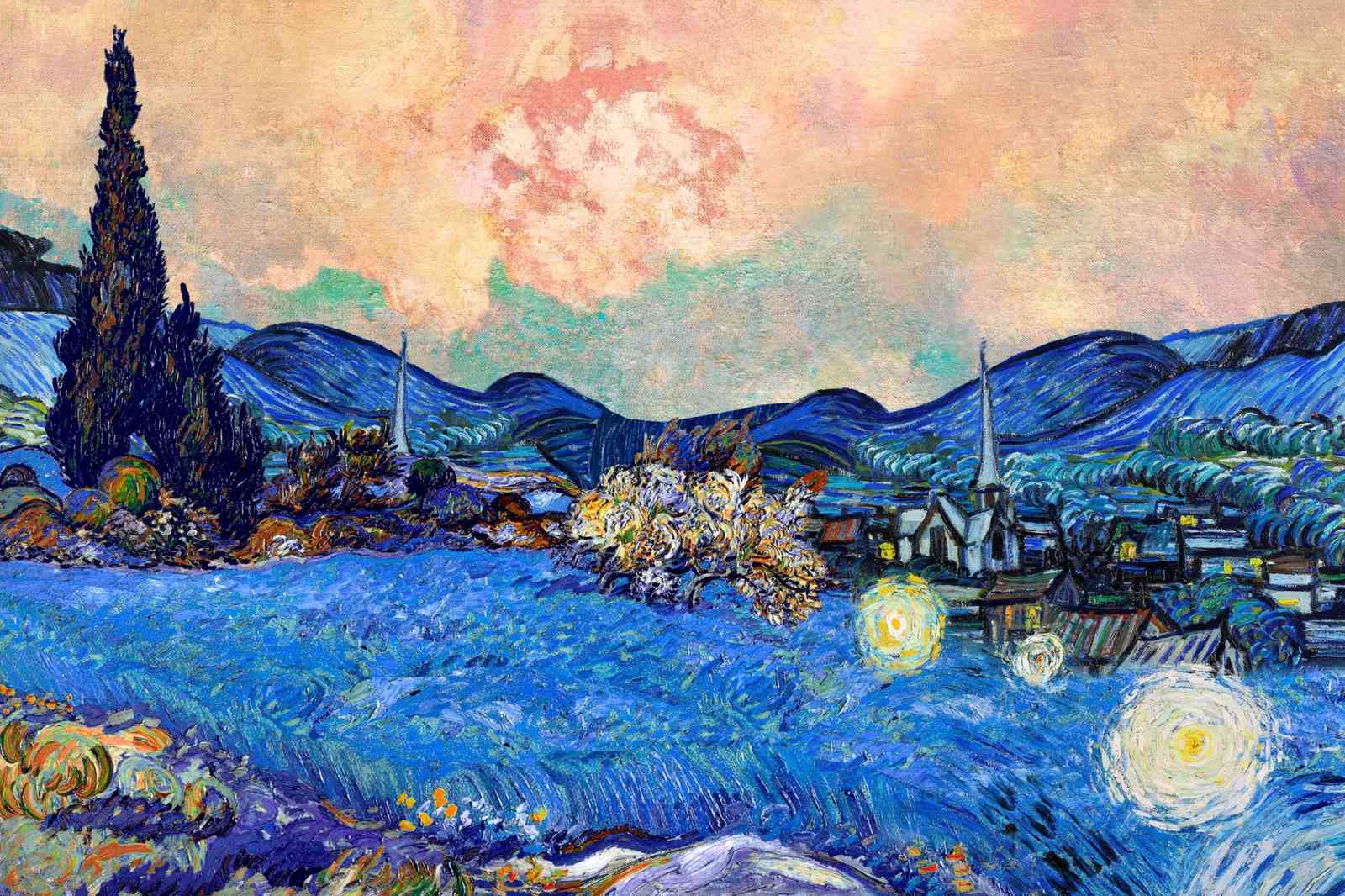 Van Gogh Starry Night Over The Rhone Wall Art