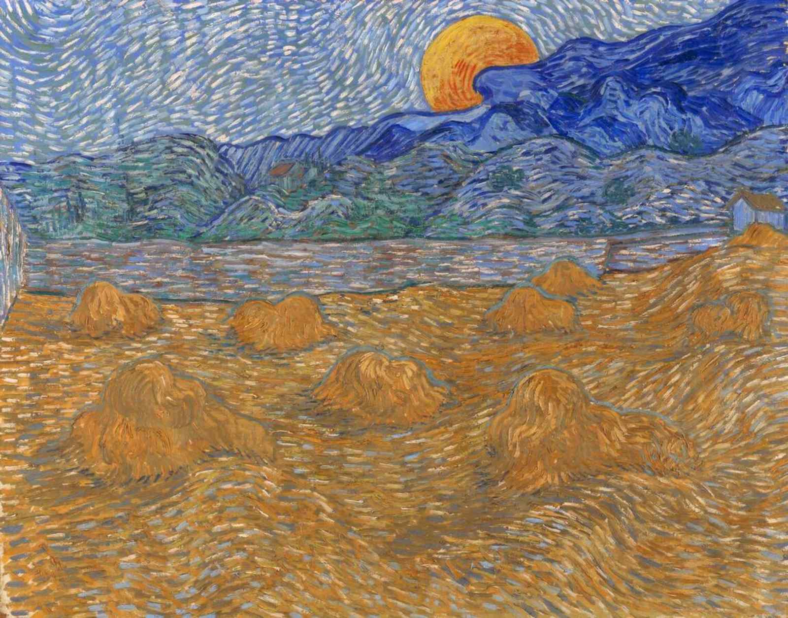 Van Gogh Haystacks Landscape Wall Art