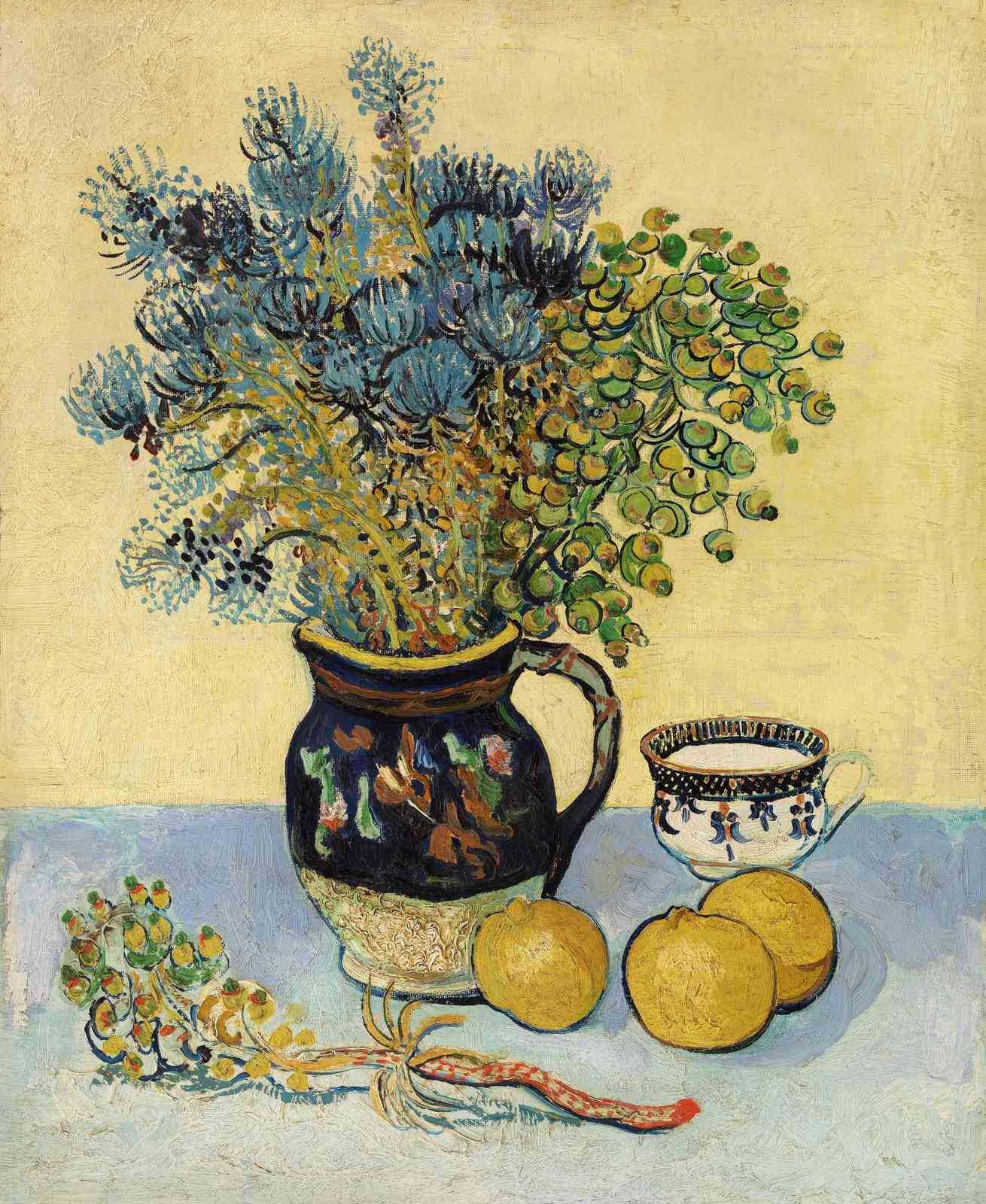 Van Gogh Blue Flowers & Oranges Wall Art