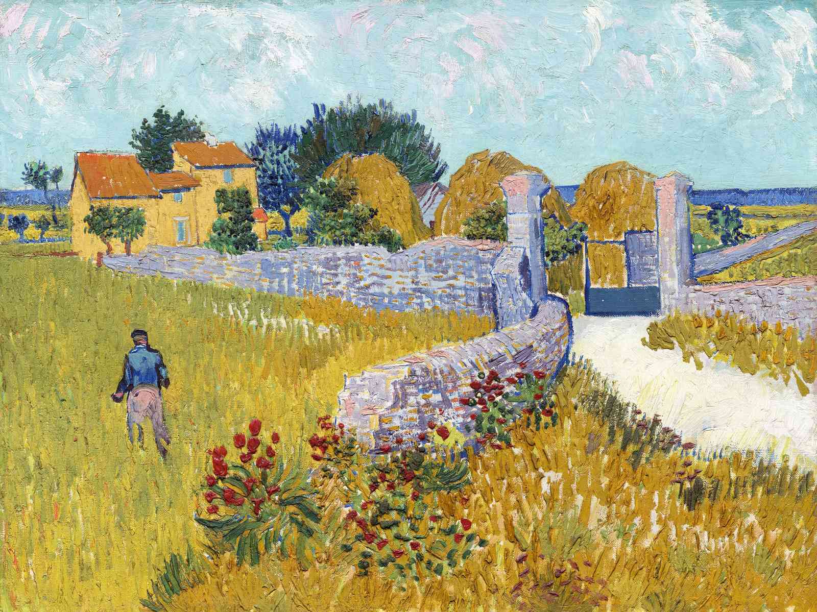 Vibrant Fields Landscape Van Gogh Style Wall Art