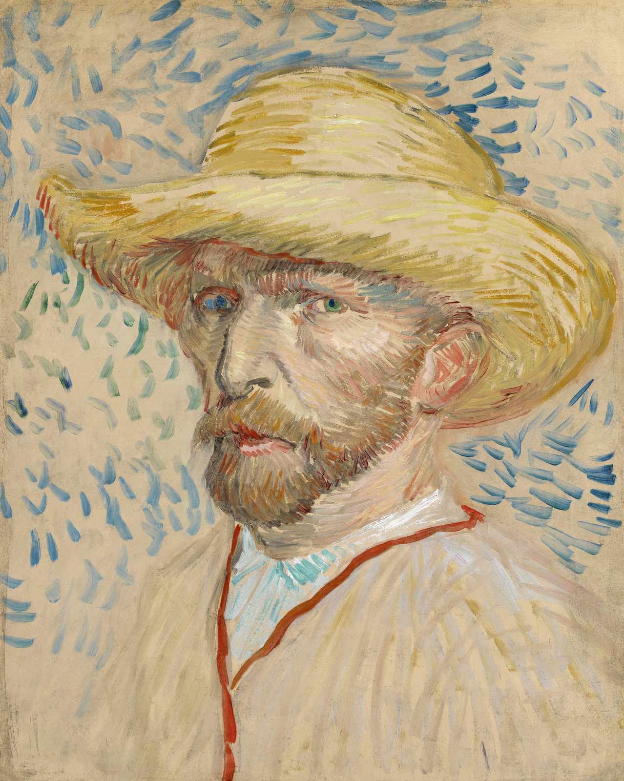Van Gogh Straw Hat Self-Portrait Wall Art