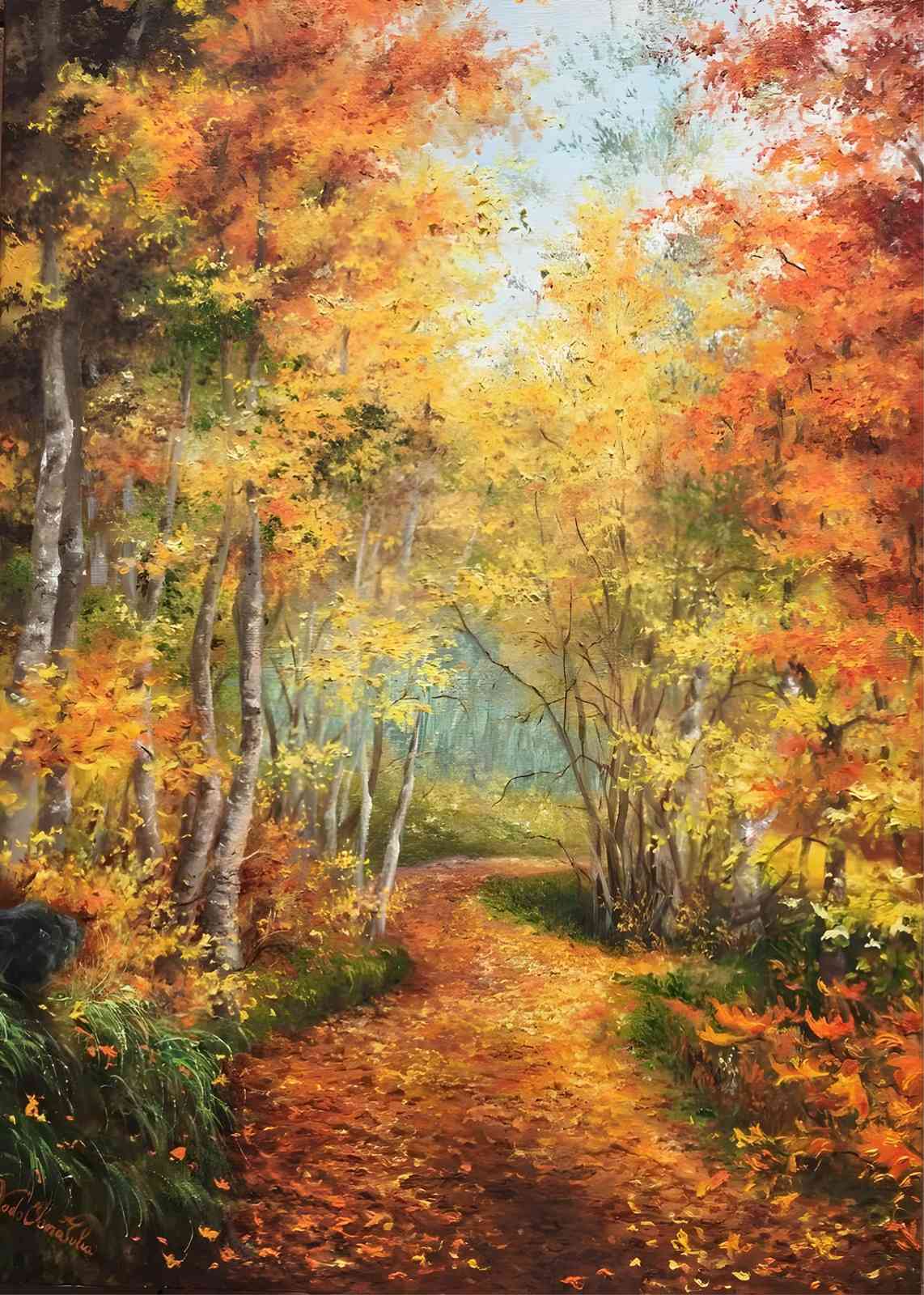 Enchanting Autumn Forest Path Wall Art