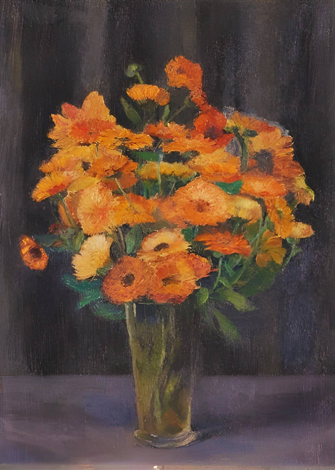 Vibrant Orange Gerbera Daisy Bouquet Wall Art