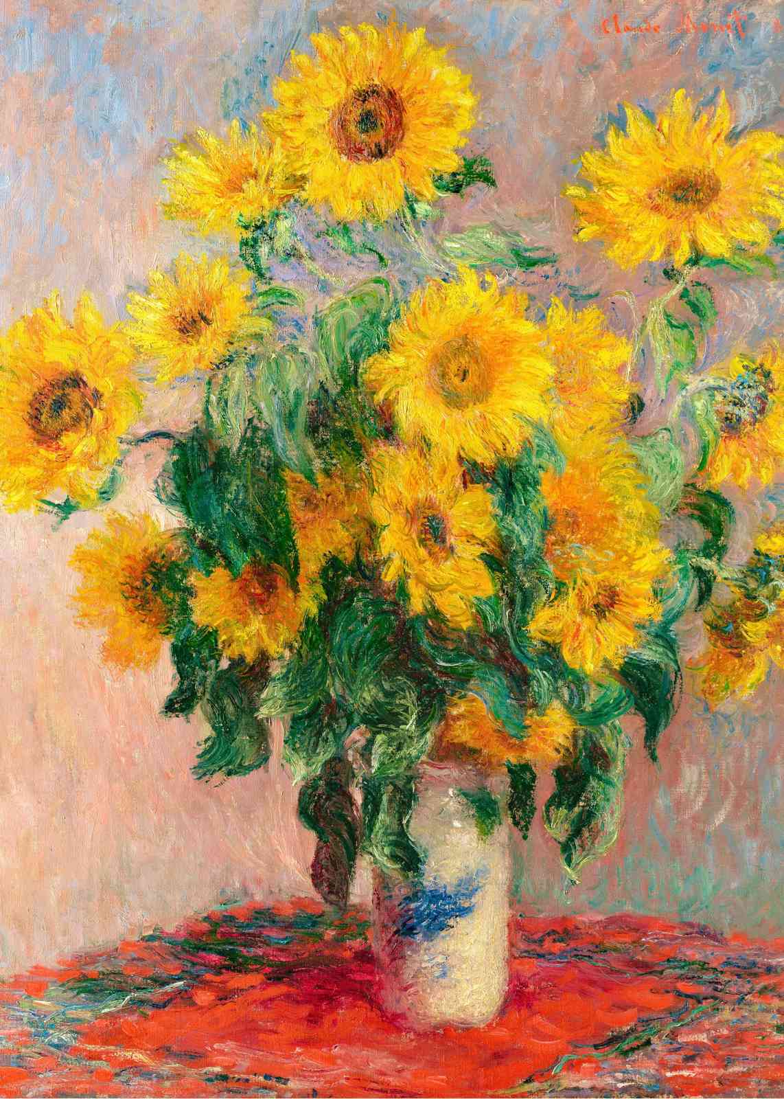 Vibrant Sunflowers Impasto Wall Art