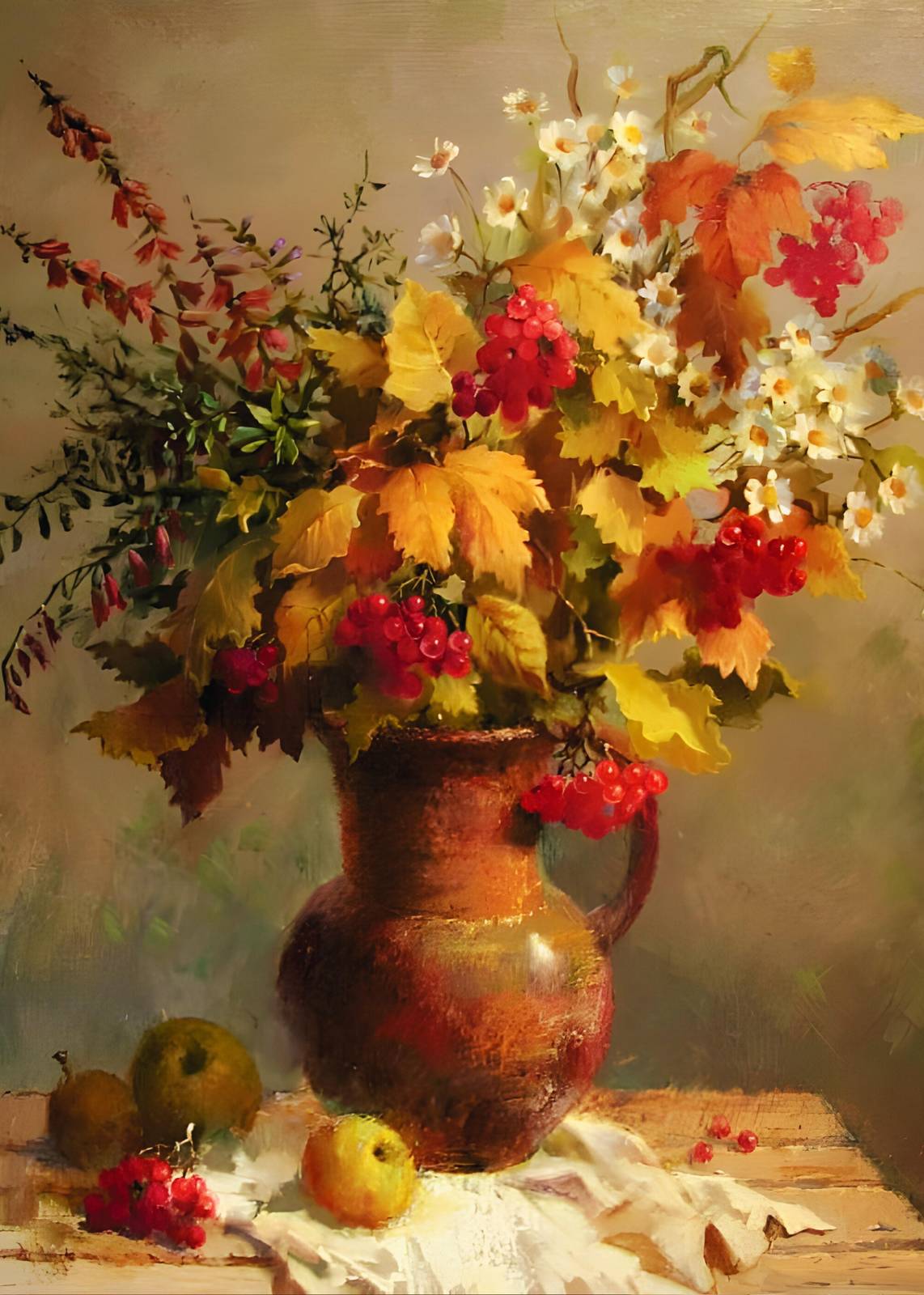 Autumn Harvest Still Life Wall Art