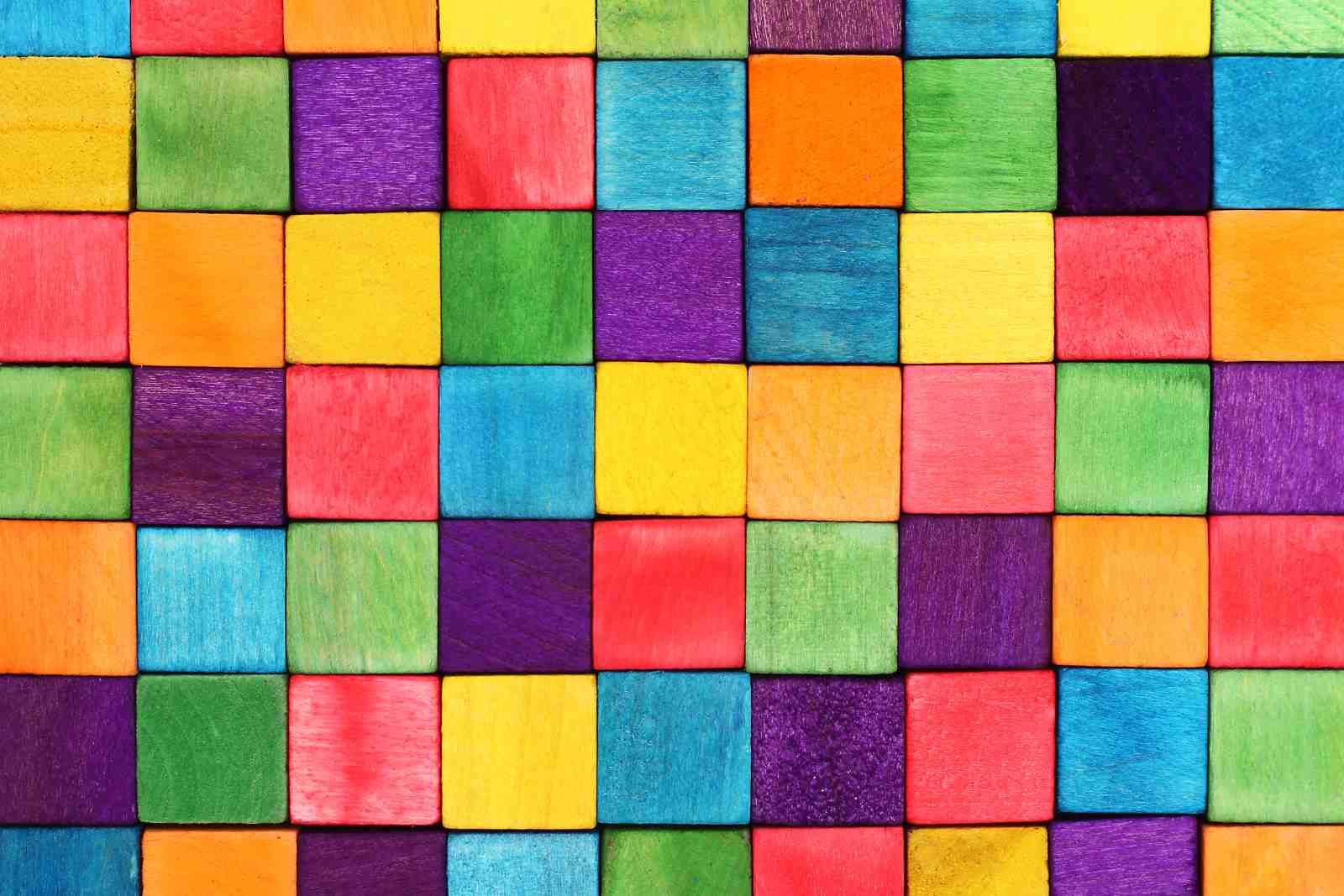 Vibrant Geometric Squares Wall Art