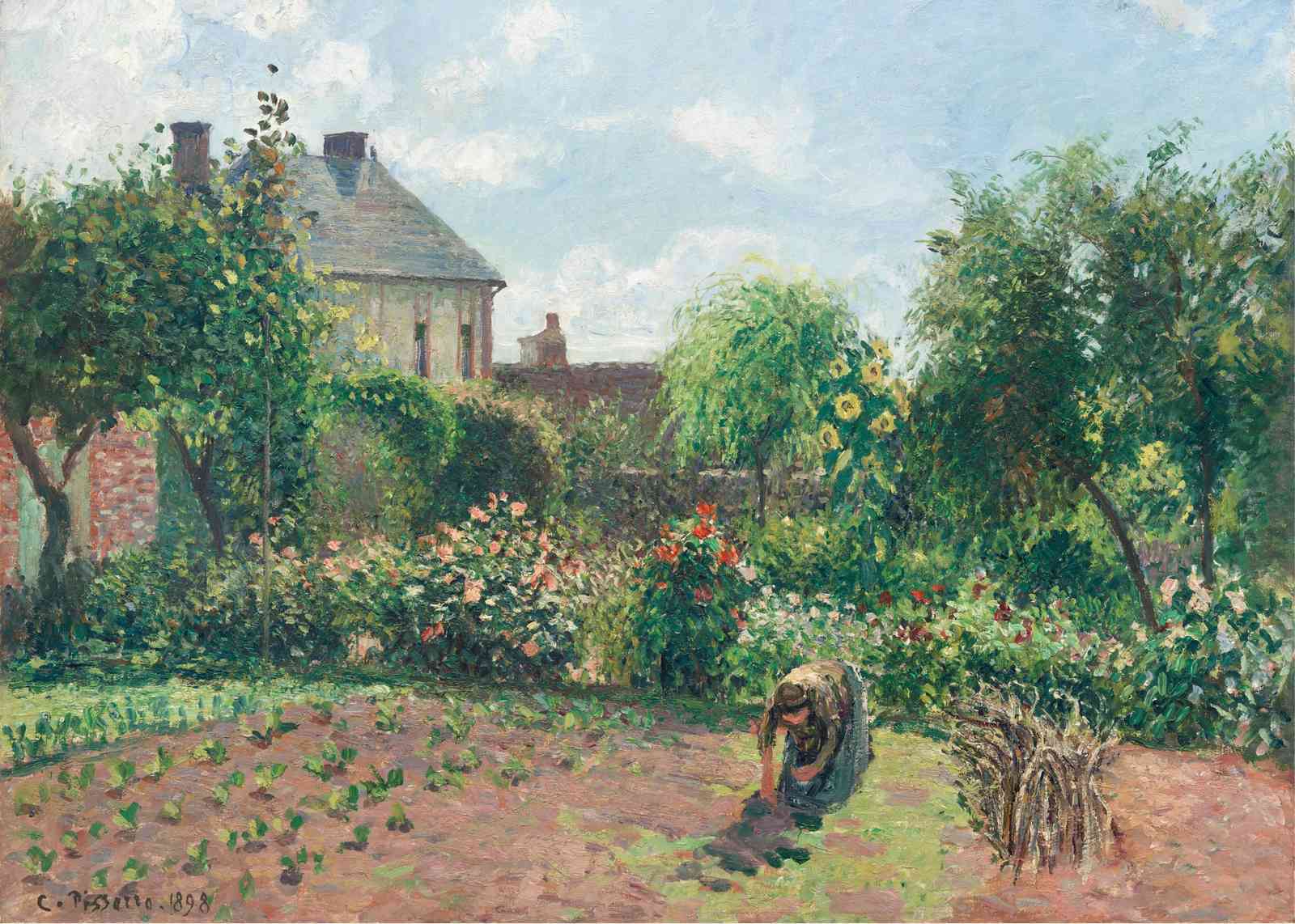 Serene Garden Landscape Impressionist Wall Art