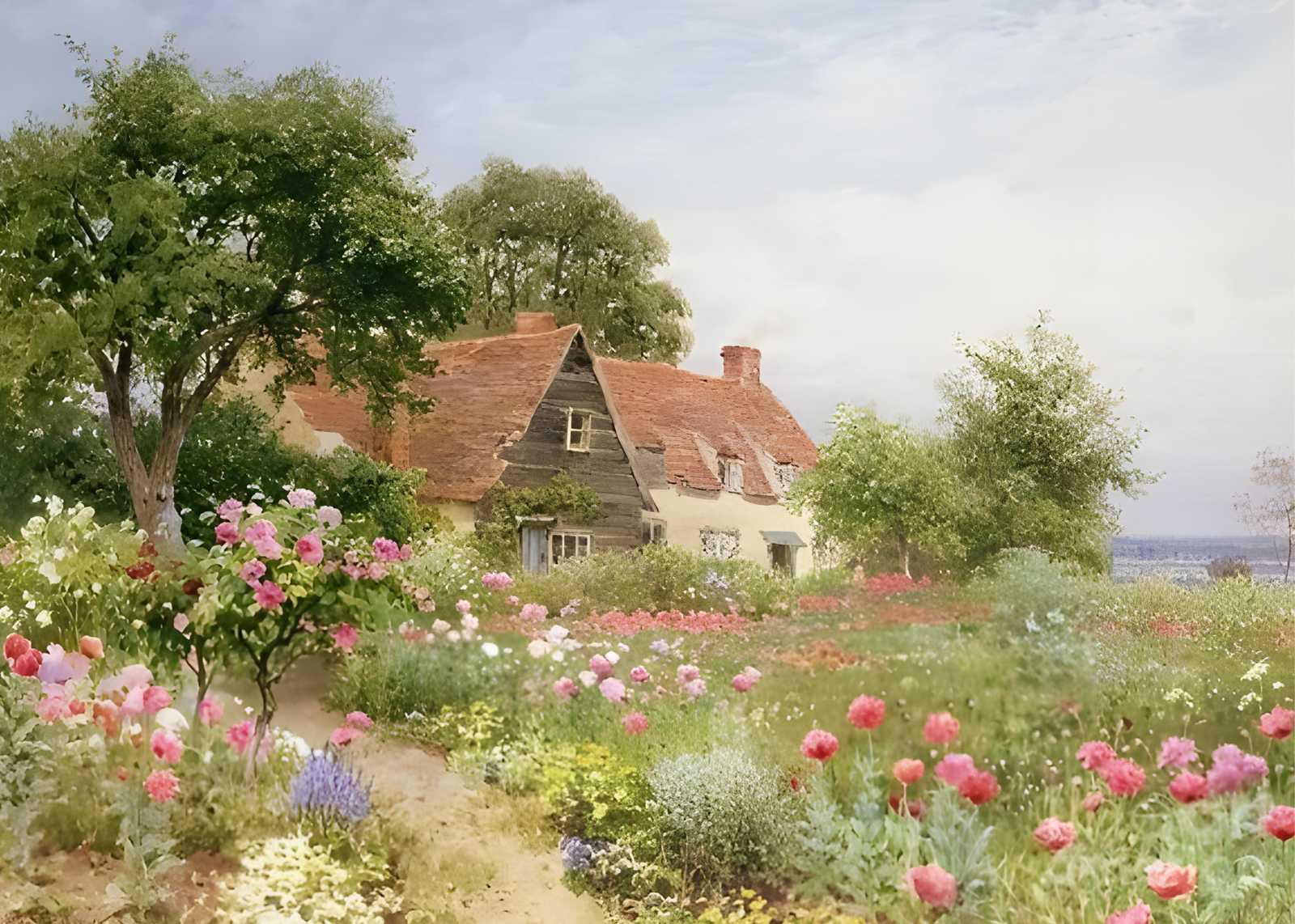 Charming Cottage Garden Wall Art - Floral Wall Art