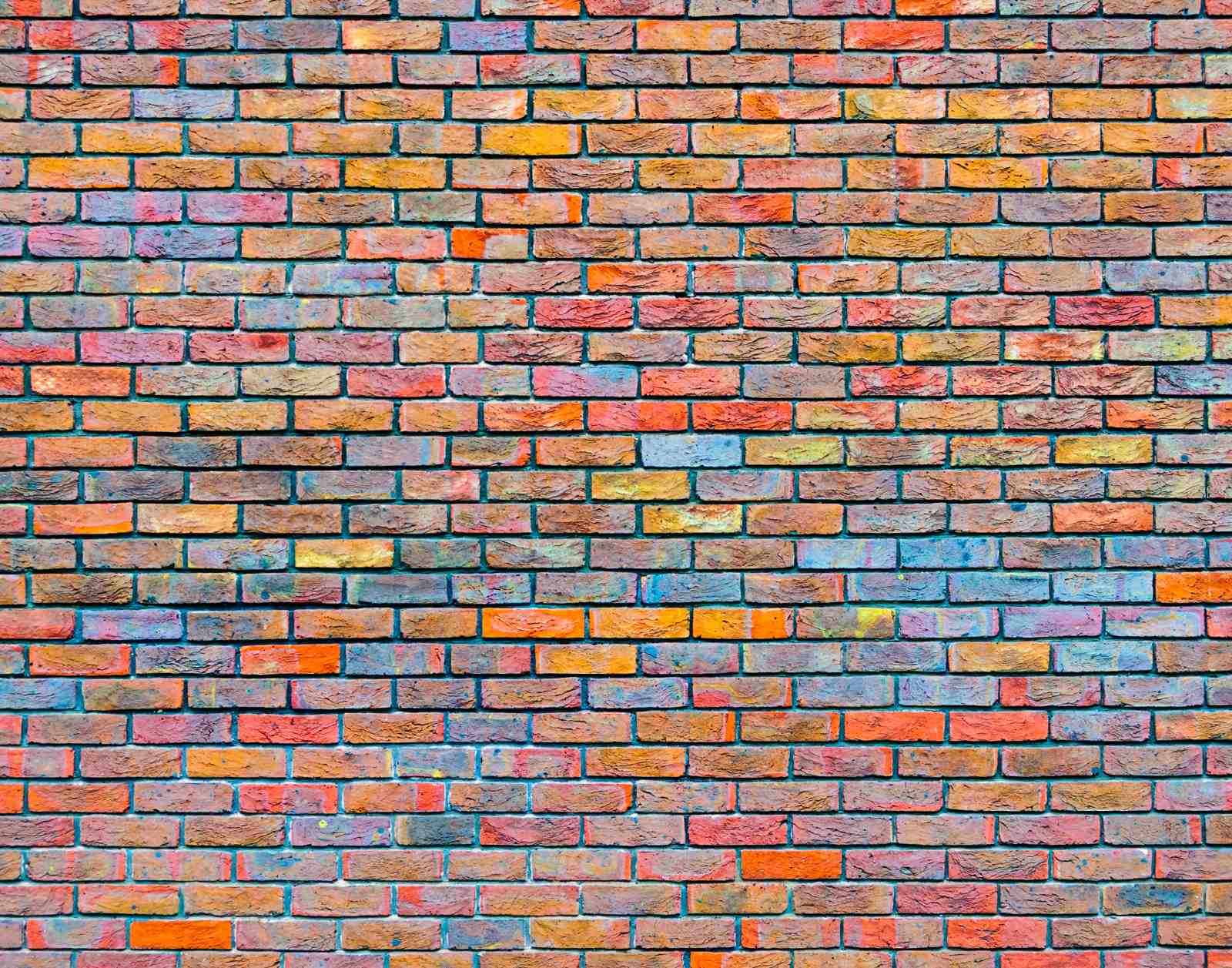Vibrant Graffiti Brick Wall Wall Art - Urban Art Decor