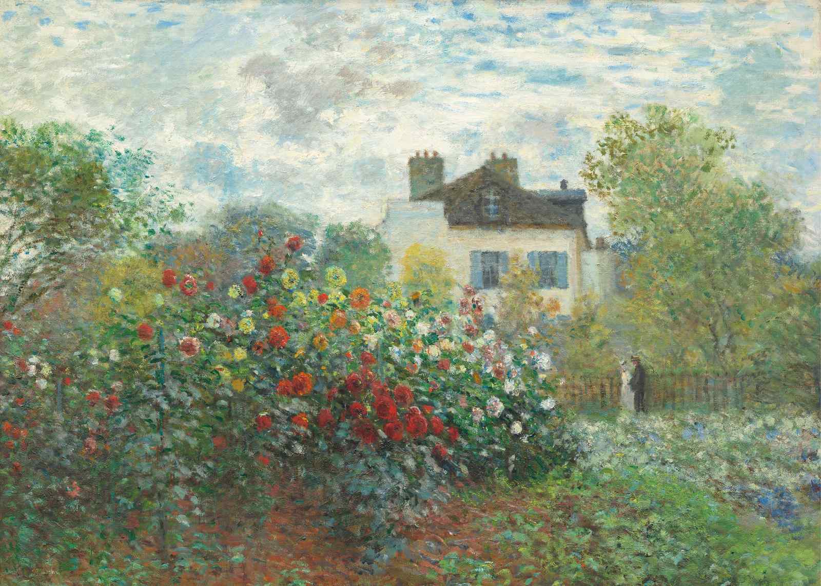 Impressionist Garden Scene Wall Art