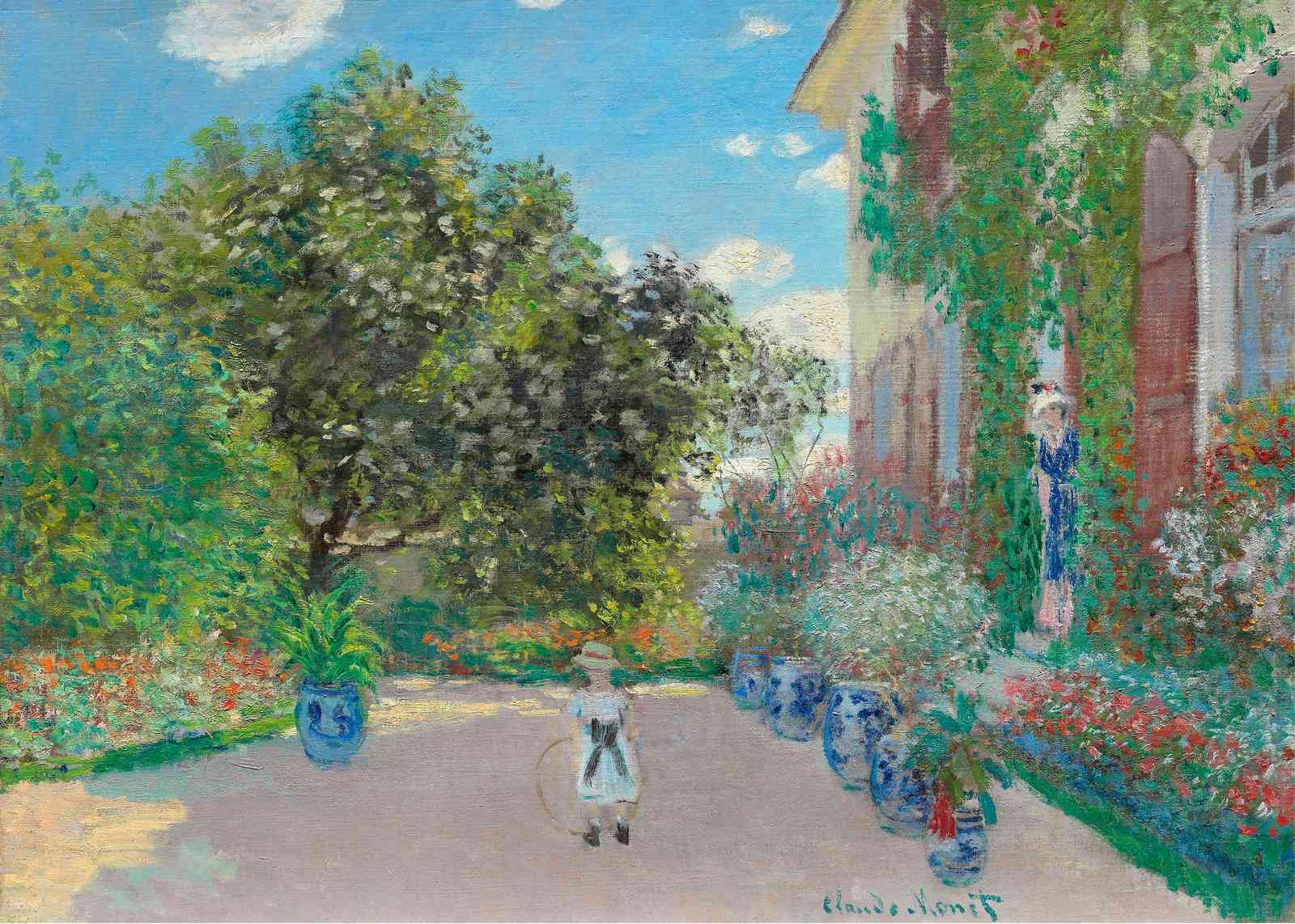 Impressionist Garden Scene Wall Art